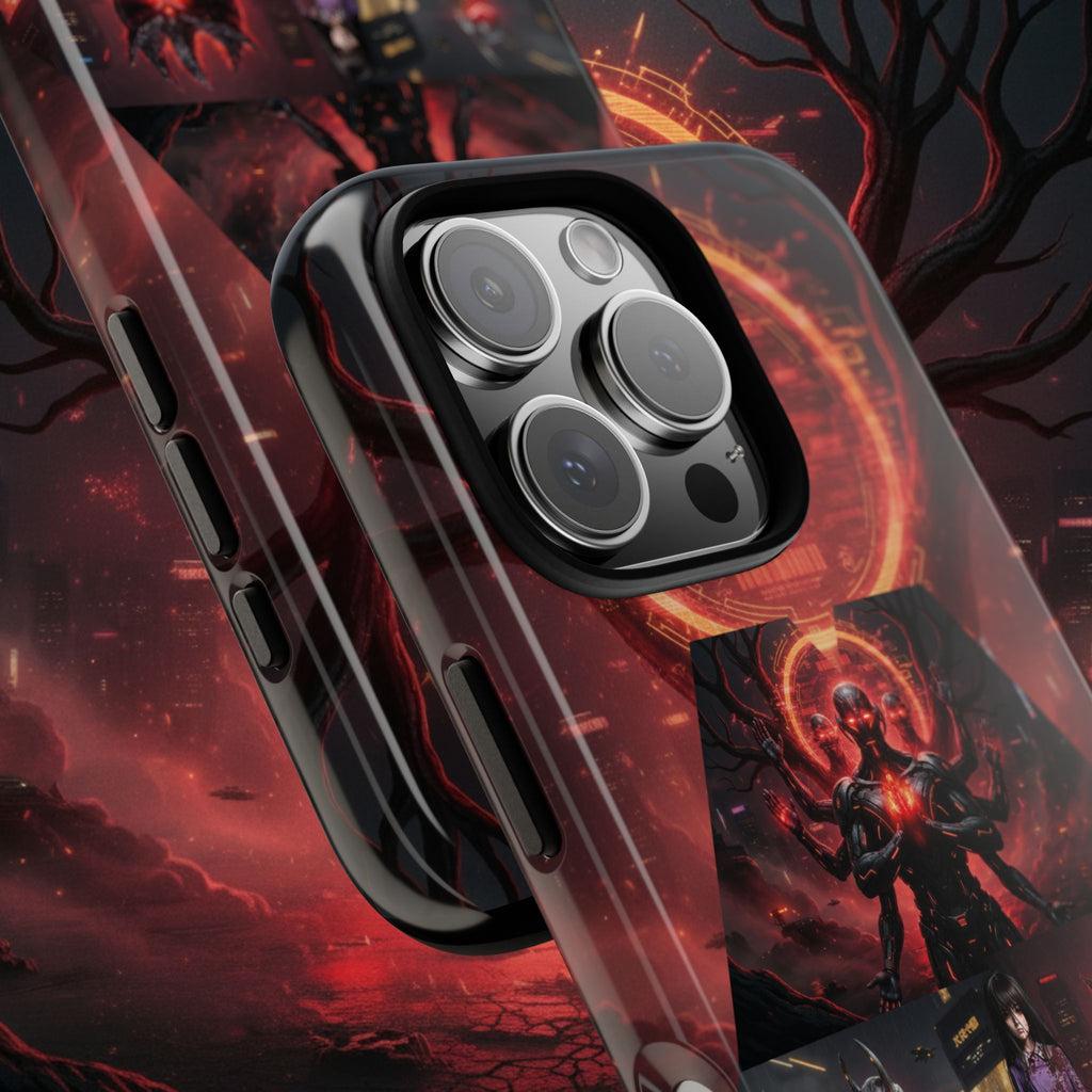 Demonic Guardians Phone Case — Red Occult Sigil Urban Fantasy iPhone Cover
