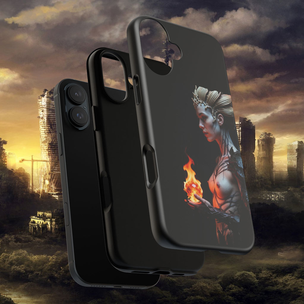 Fire Queen Phone Case — Dark Fantasy iPhone Armor - Alexia Ashford Side Face