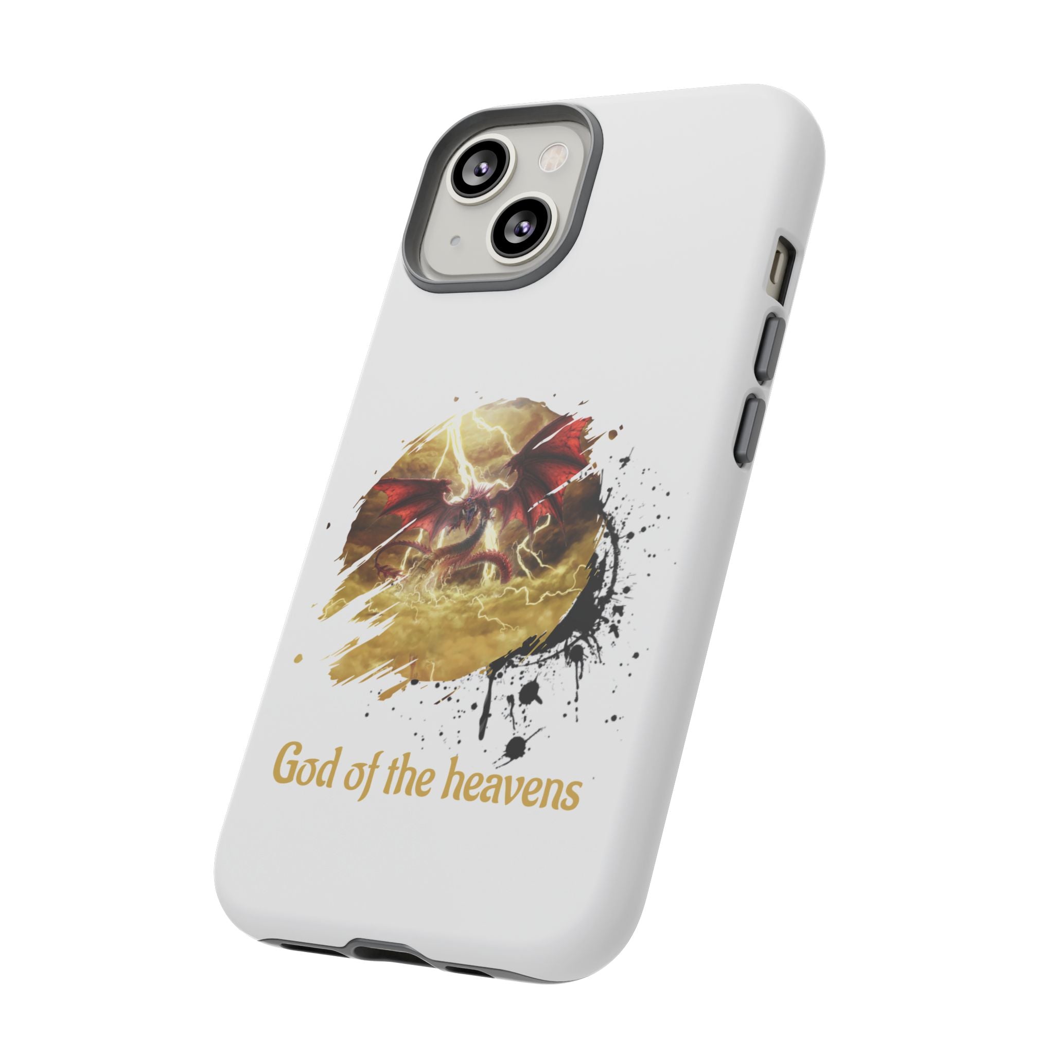 Gold Dragon Phone Case — Tough Protective Phone Case with Lightning Brush Art - slifer the sky dragon
