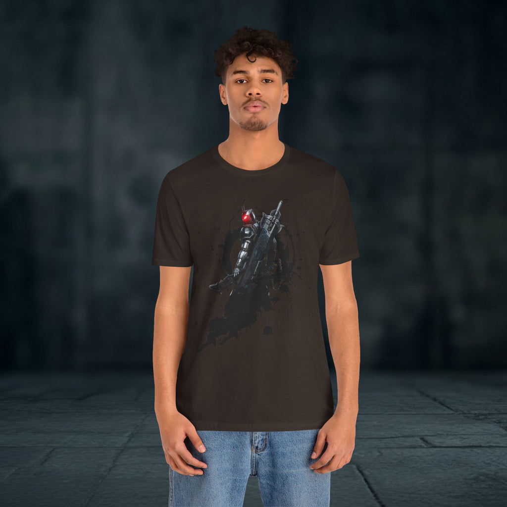 Splatter Noir Rifle Tee — Graphic Military Weapon Shirt