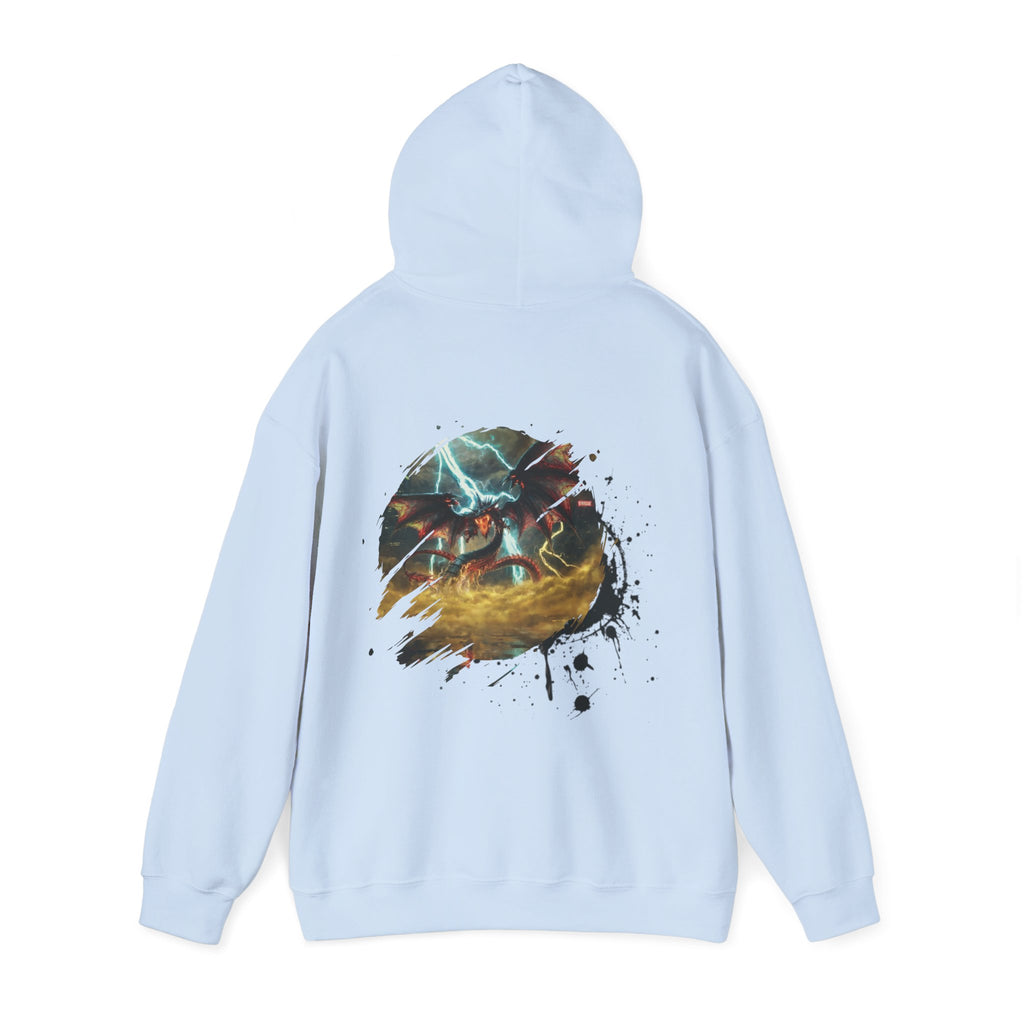 Hoodie — "God of the Heavens" Mythic Lightning Graphic Hoodie - slifer the sky dragon