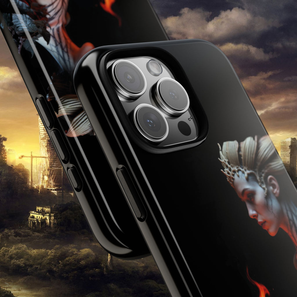Fire Queen Phone Case — Dark Fantasy iPhone Armor - Alexia Ashford Side Face