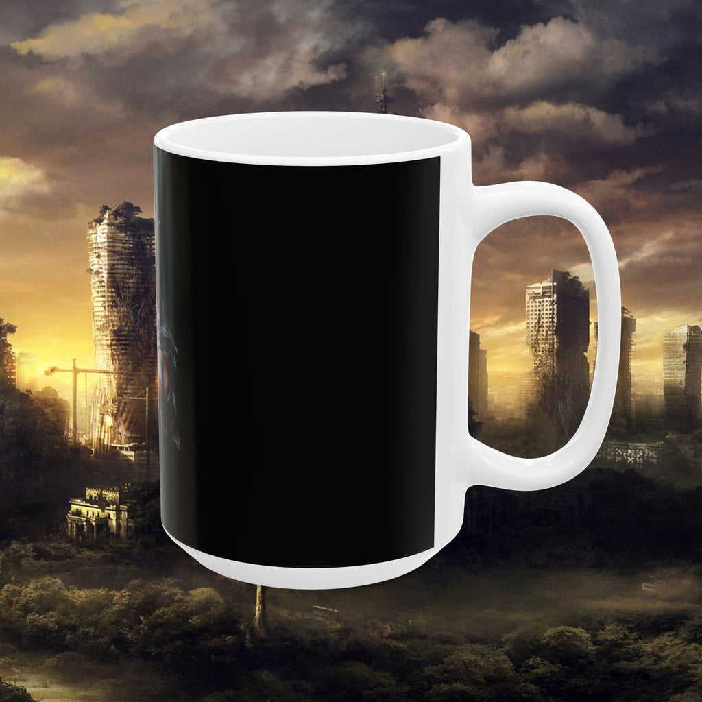 Fantasy Sorceress Ceramic Mug — Dark Magic & Flame Illustration (11oz, 15oz) - Alexia Ashford