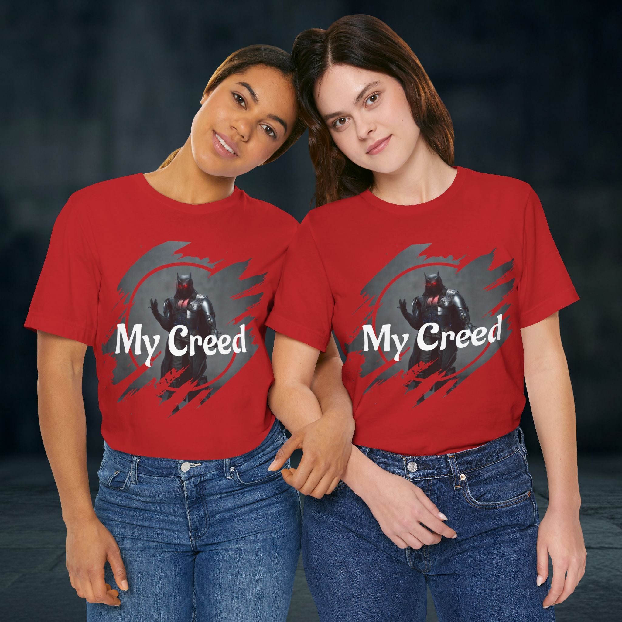 My Creed Graphic Tee — Dark Knight Sci‑Fi Illustration T‑Shirt