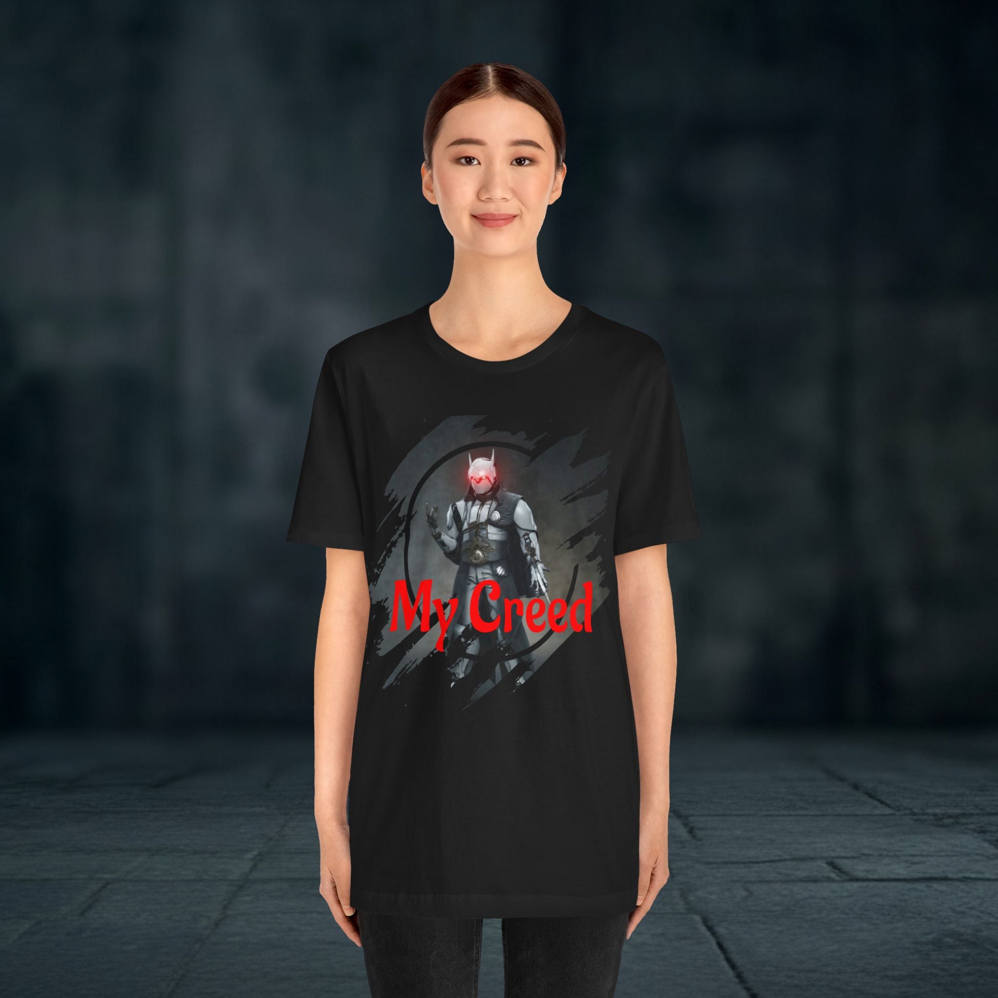 My Creed T-Shirt — Dark Knight Sci‑Fi Graphic Tee