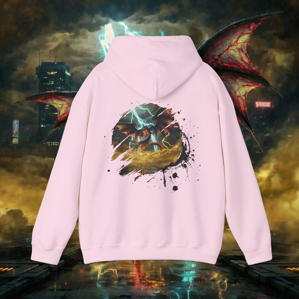 Hoodie — "God of the Heavens" Mythic Lightning Graphic Hoodie - slifer the sky dragon