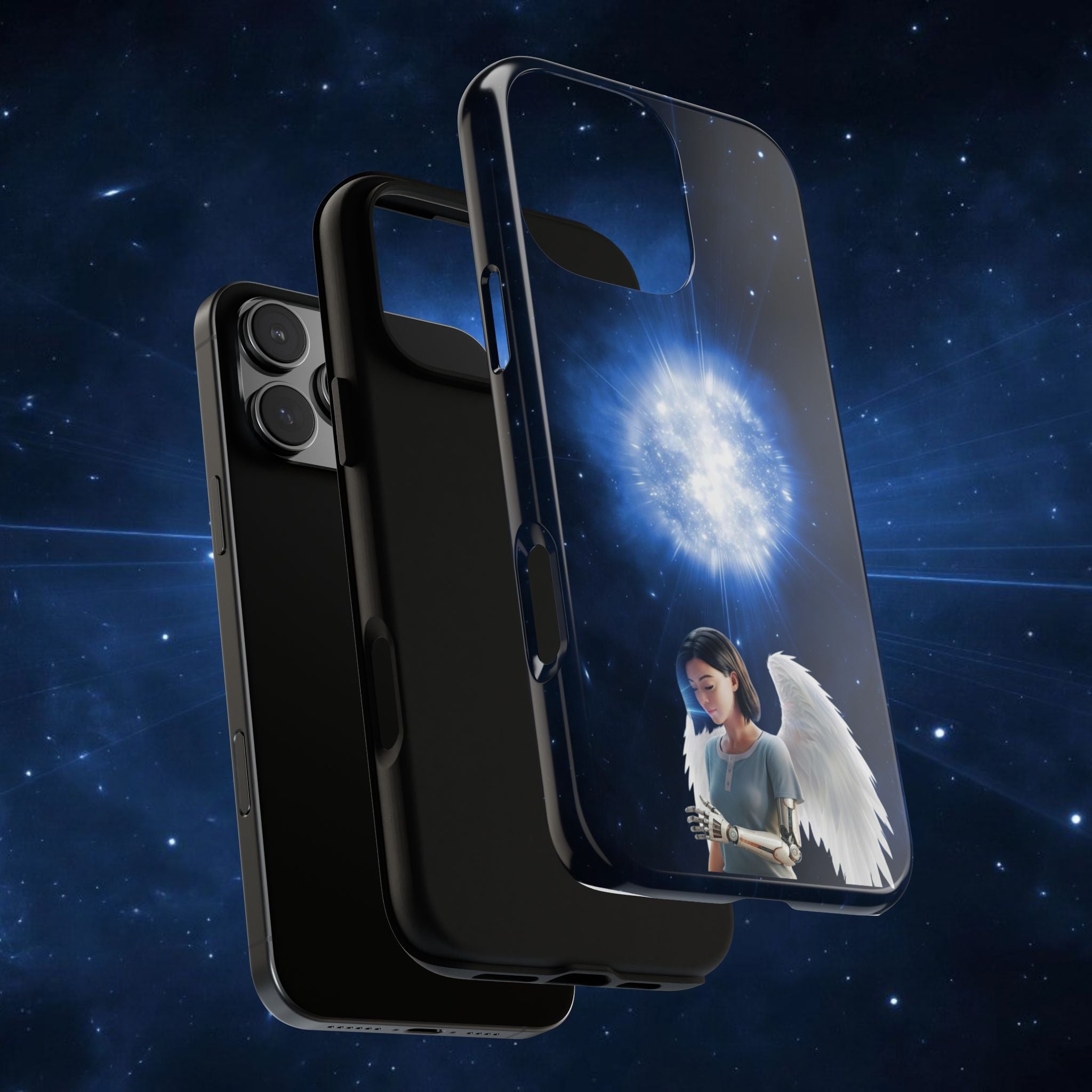 Angel Wings Galaxy Phone Case — Cosmic Light Protective Case ALITA BATTLE ANGEL