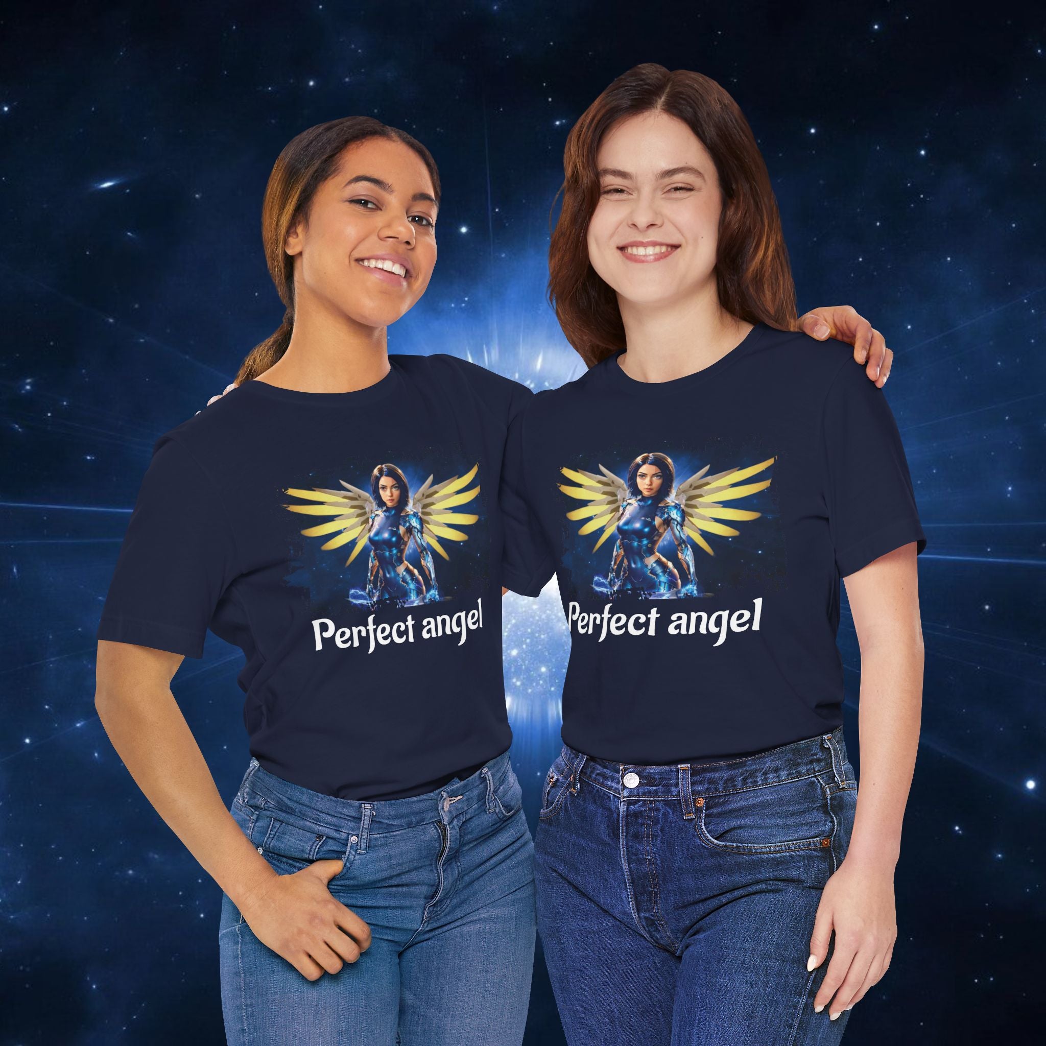 Angel Warrior Tee — "Perfect Angel" Fantasy Wings Graphic T-Shirt - alita battle angel
