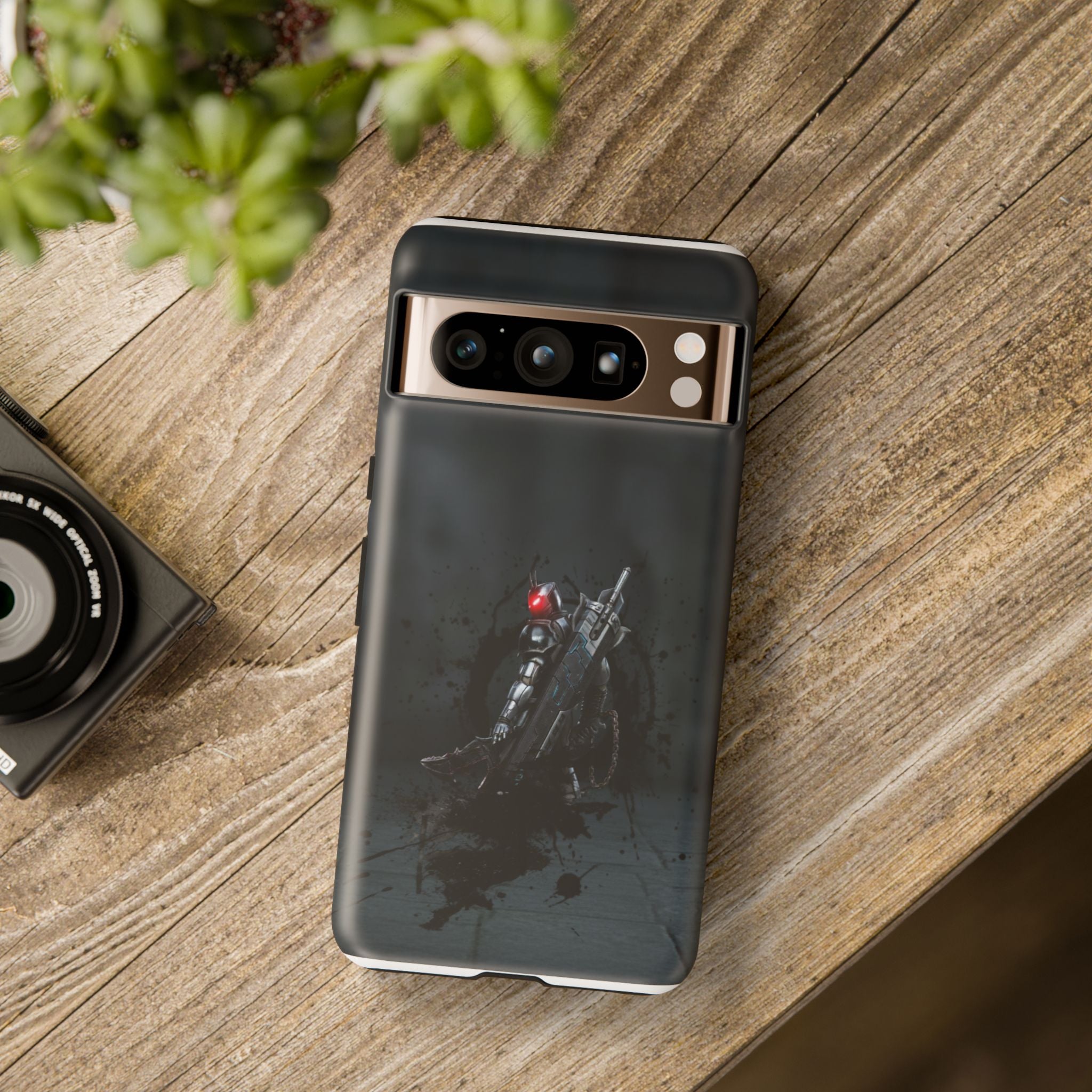 Tough Cases: Dark Cyber Soldier Phone Case — Rugged Sci‑Fi Armor Design