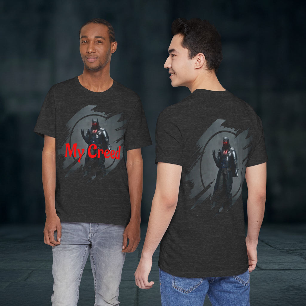 My Creed Graphic Tee — Dark Knight Sci‑Fi Illustration T‑Shirt