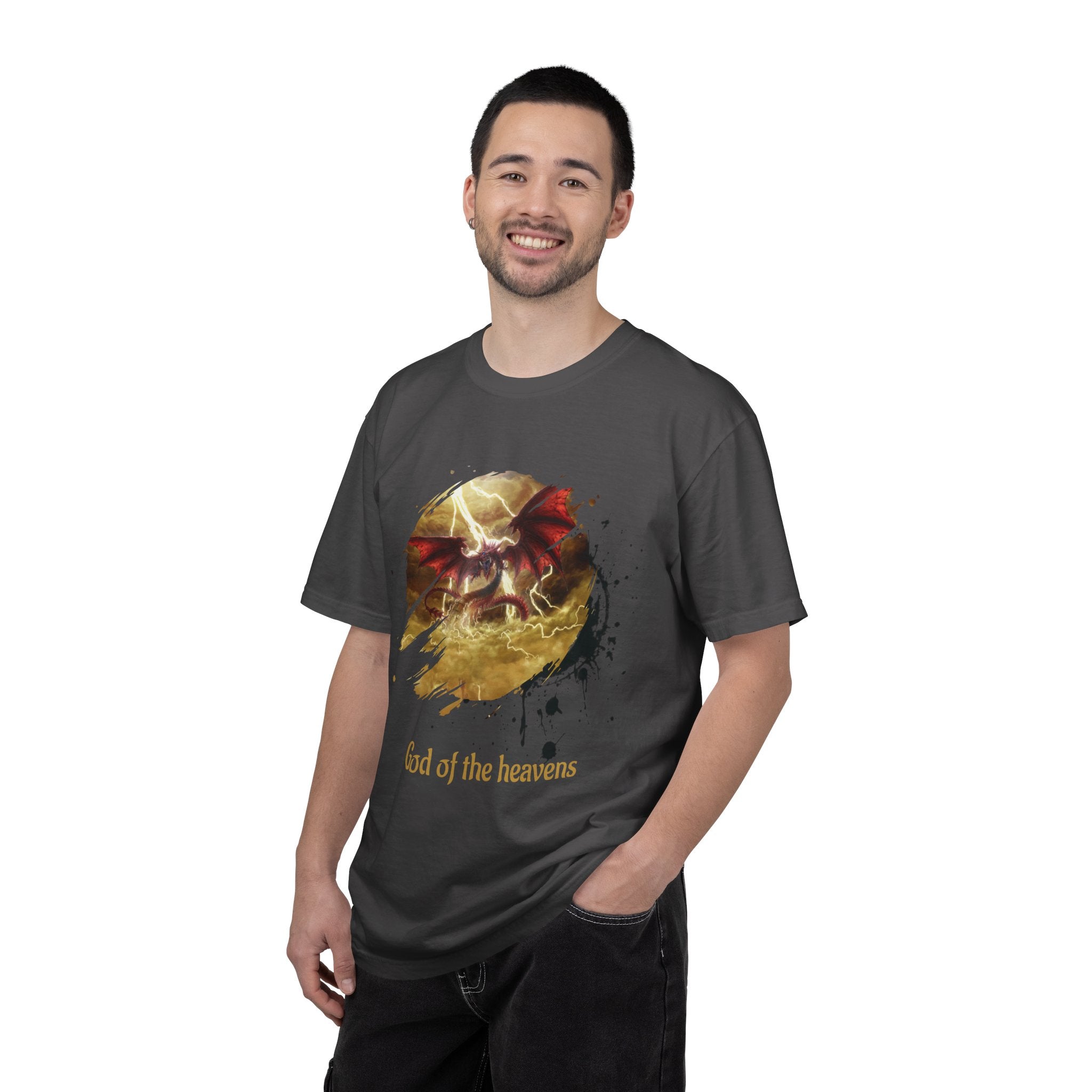God of the Heavens T-Shirt — Mythic Storm Graphic Tee - slifer the sky dragon