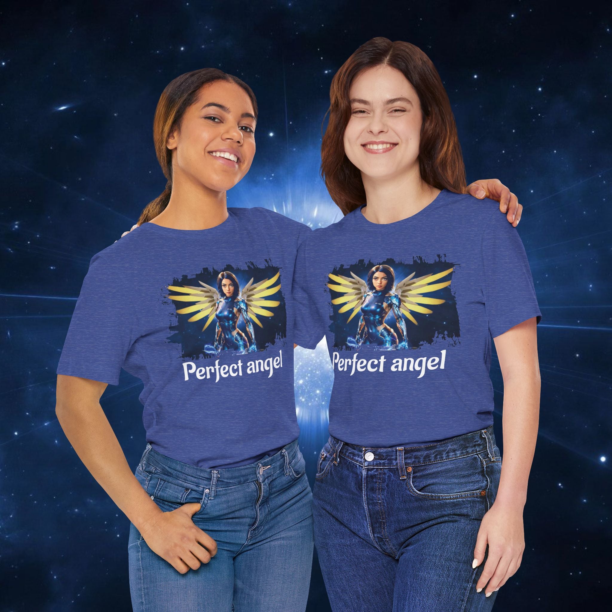 Angel Warrior Tee — "Perfect Angel" Fantasy Wings Graphic T-Shirt - alita battle angel