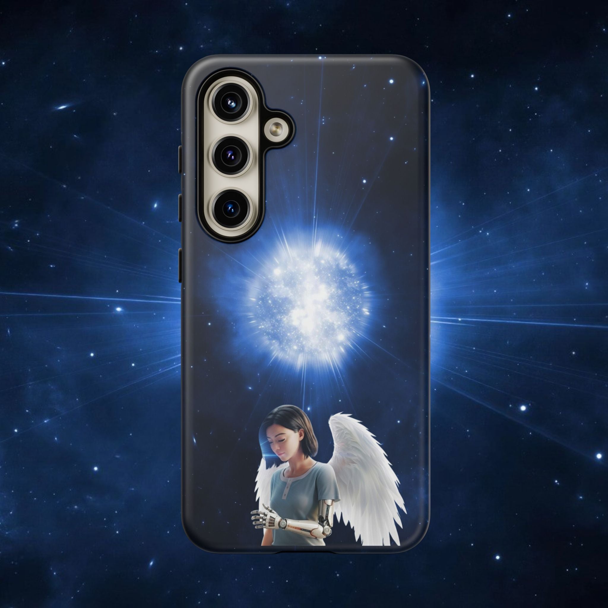 Angel Wings Galaxy Phone Case — Cosmic Light Protective Case ALITA BATTLE ANGEL