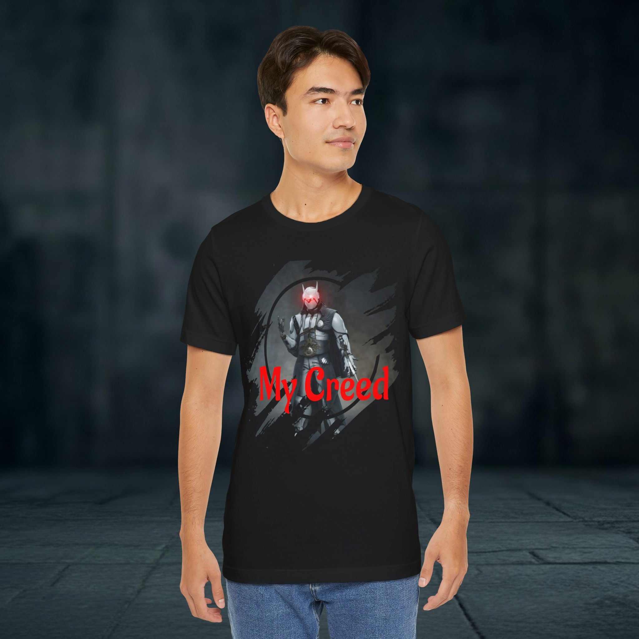 My Creed T-Shirt — Dark Knight Sci‑Fi Graphic Tee