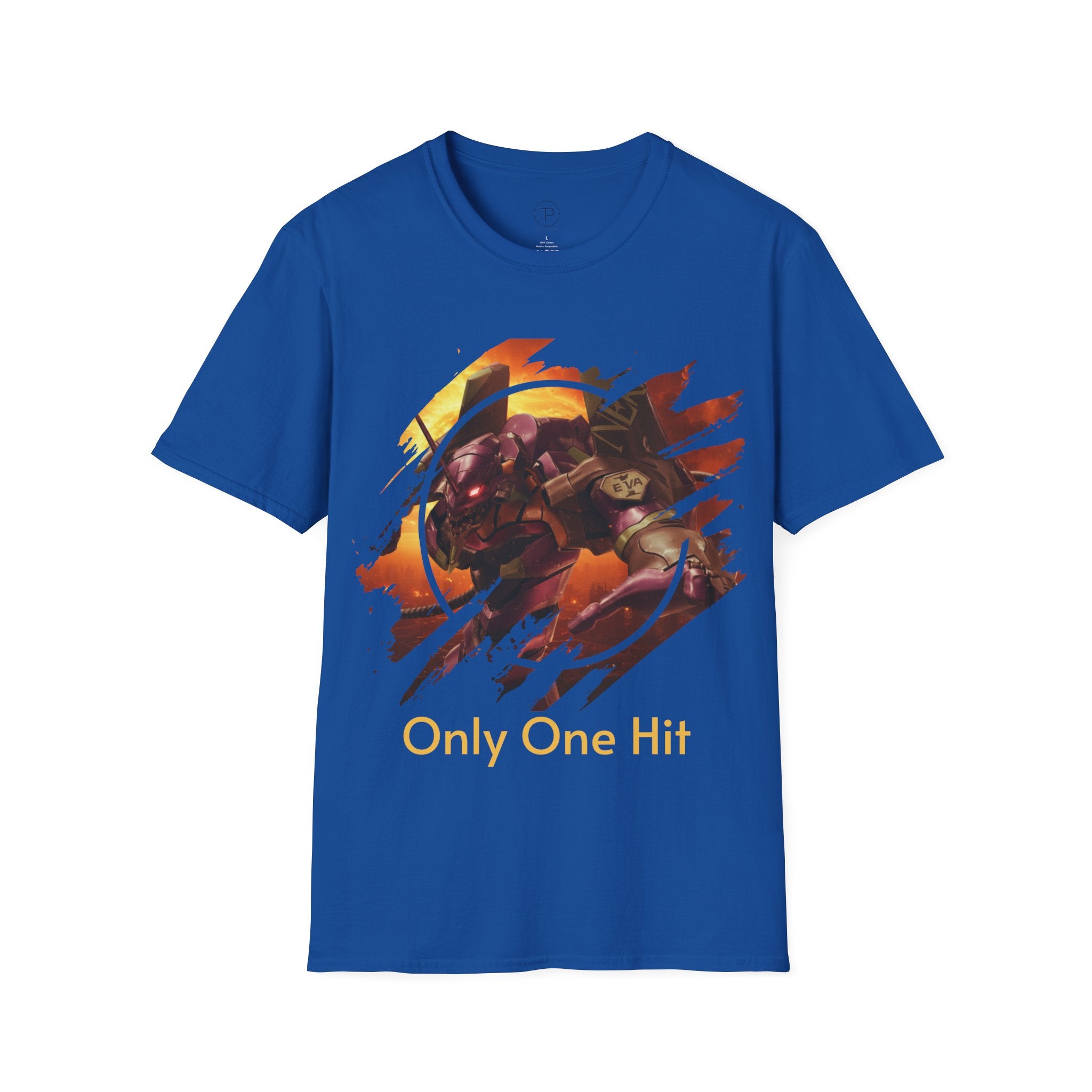 Only One Hit T-Shirt — Gamer Mech Battle Tee - EVA 1 - Neon Genesis Evangelion