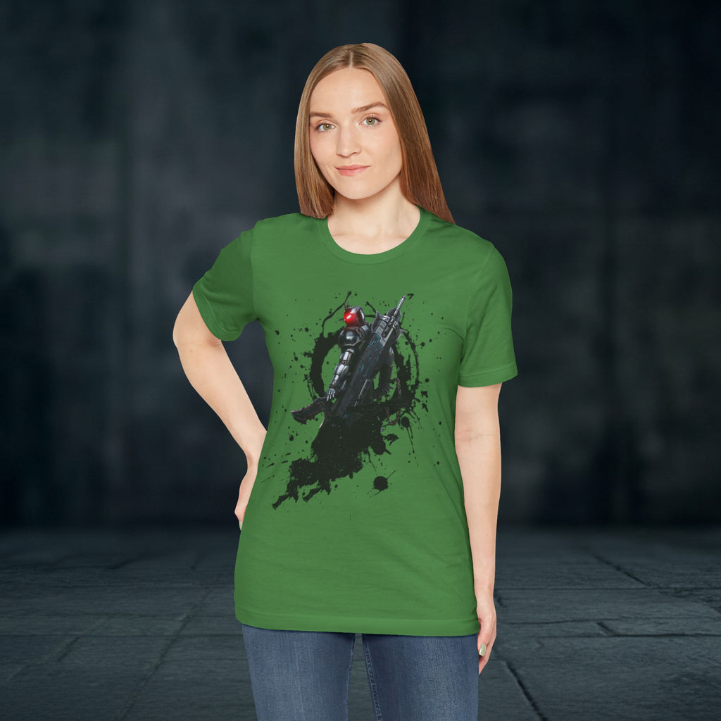 Splatter Noir Rifle Tee — Graphic Military Weapon Shirt