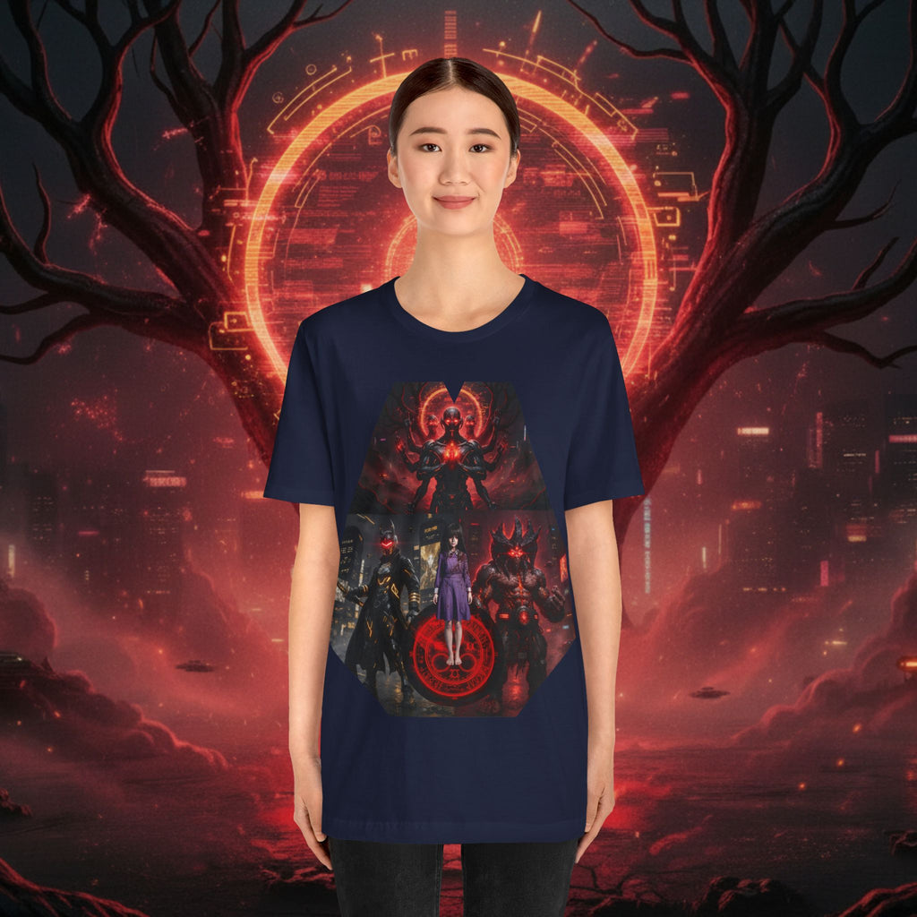 Superhero Squad Graphic Tee — Dark Red Mystic Design