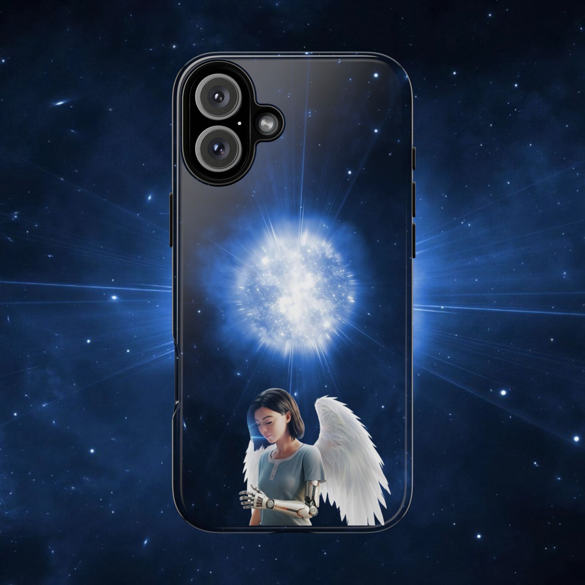 Angel Wings Galaxy Phone Case — Cosmic Light Protective Case ALITA BATTLE ANGEL
