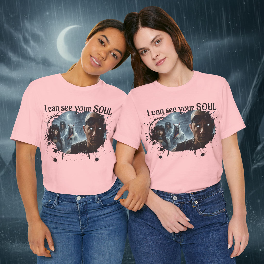 I Can See Your Soul T-Shirt — Gothic Horror Movie Graphic Tee - Byakugan Family and Riddick