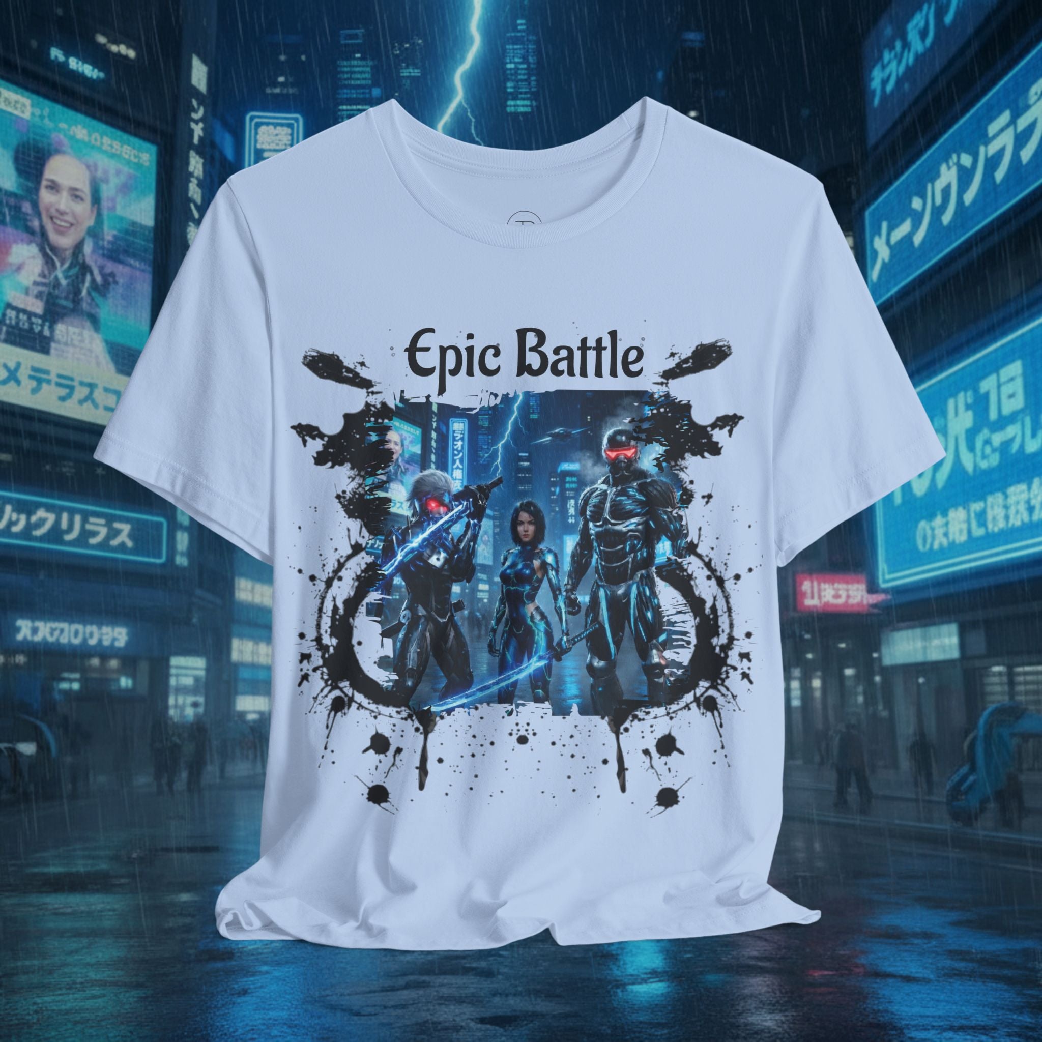 Epic Battle Tee — Sci‑Fi Gamer Graphic T-Shirt - Battle Suits
