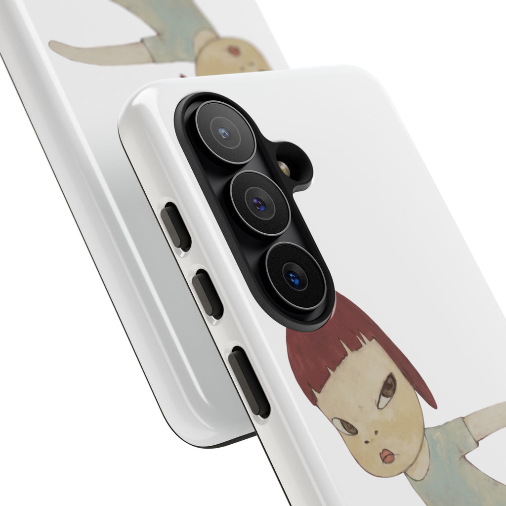 Cute Floating Girl Phone Case — Minimal Art Protective iPhone Cover