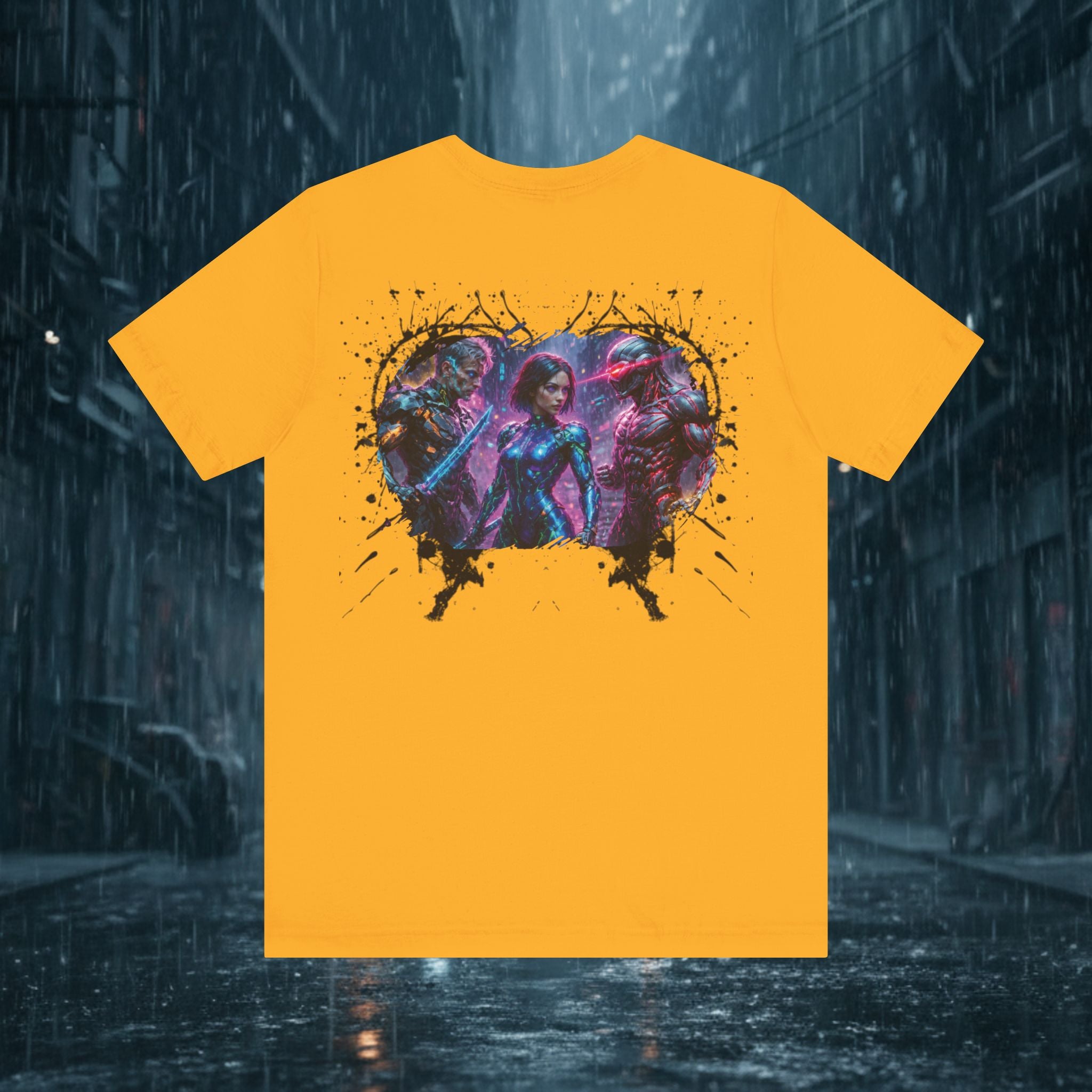T-Shirt — "Big Family Reunion" Sci‑Fi Character Heart Graphic Tee - Battle Suits