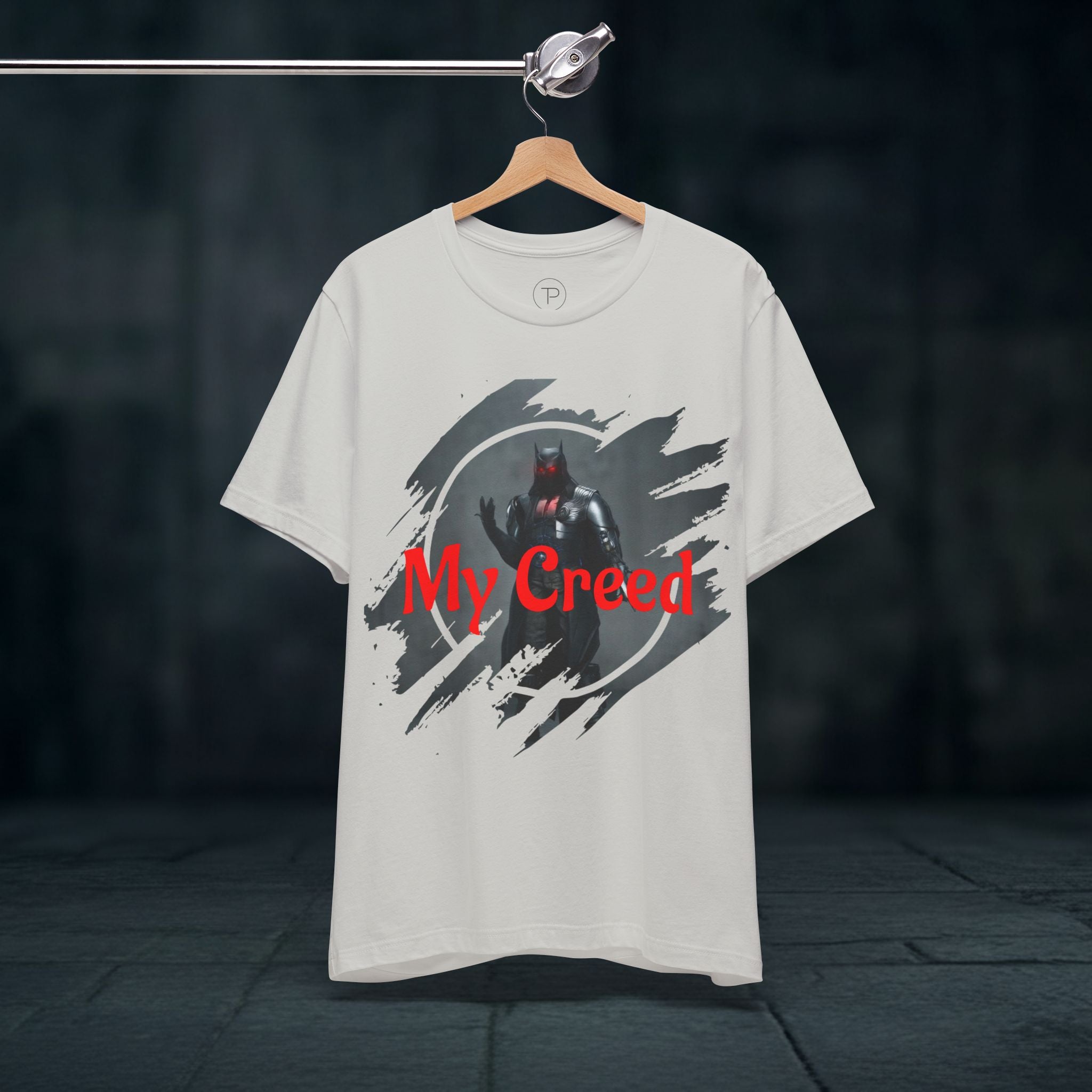 My Creed Graphic Tee — Dark Knight Sci‑Fi Illustration T‑Shirt