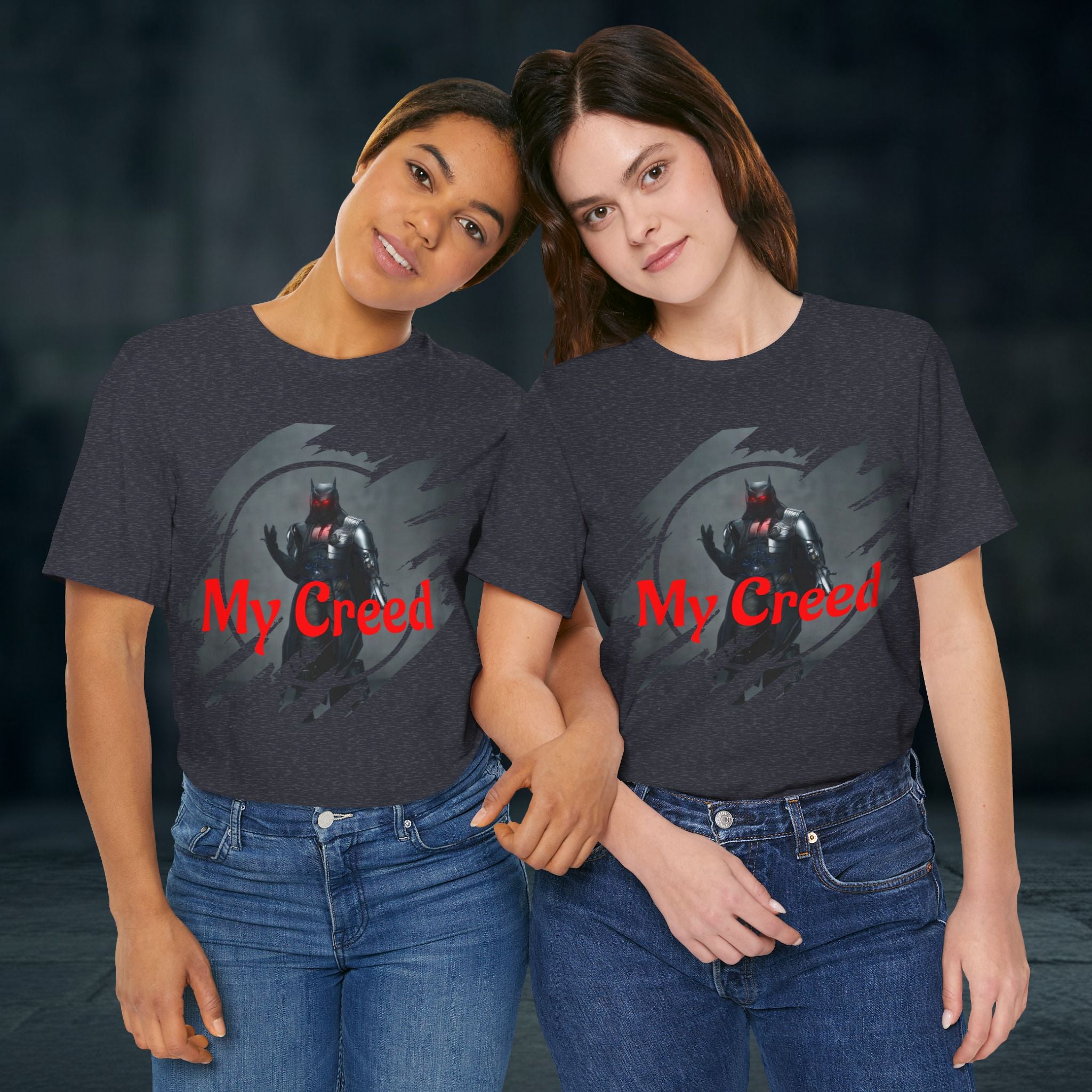 My Creed Graphic Tee — Dark Knight Sci‑Fi Illustration T‑Shirt