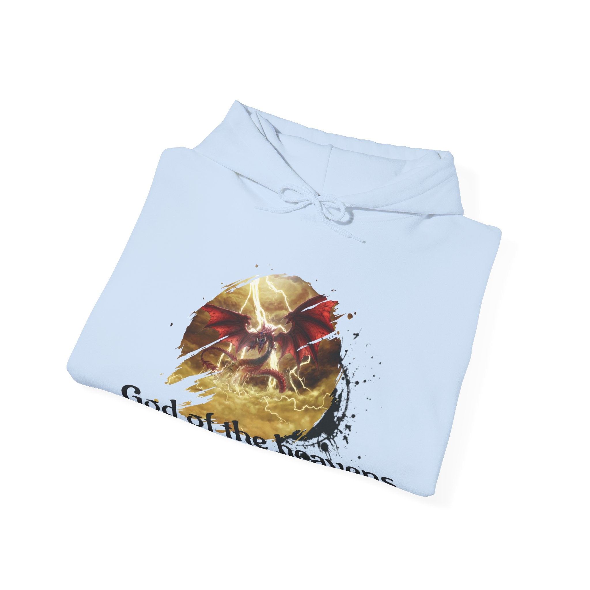 Hoodie — "God of the Heavens" Mythic Lightning Graphic Hoodie - slifer the sky dragon