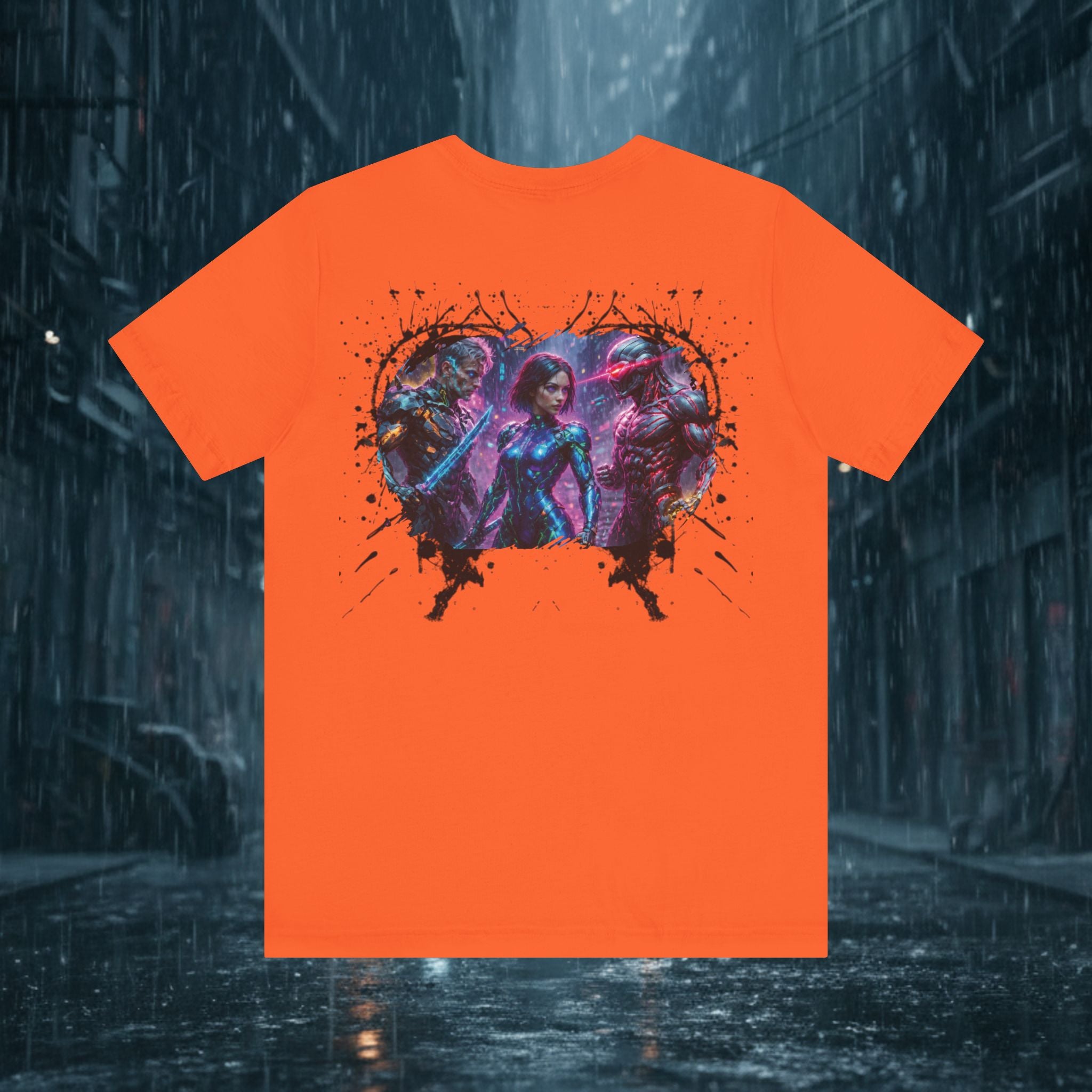 T-Shirt — "Big Family Reunion" Sci‑Fi Character Heart Graphic Tee - Battle Suits