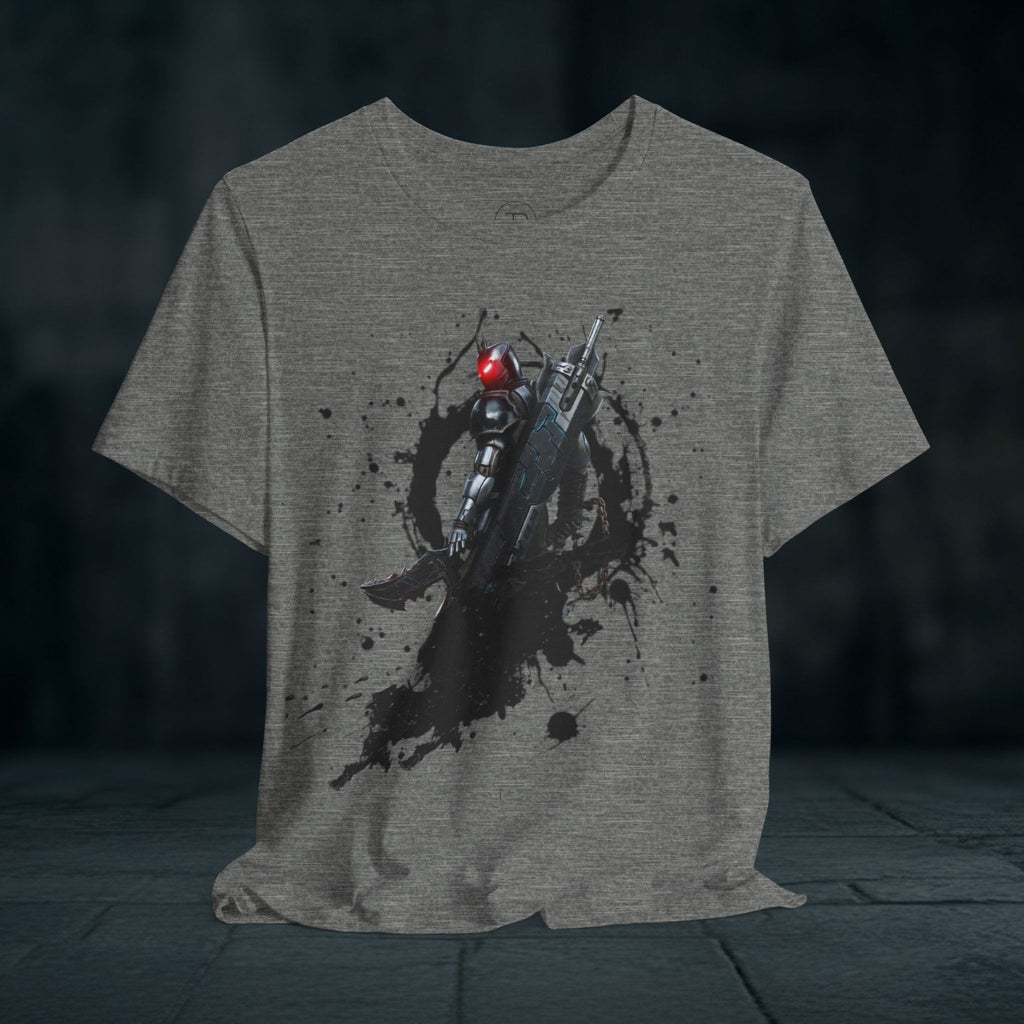 Splatter Noir Rifle Tee — Graphic Military Weapon Shirt