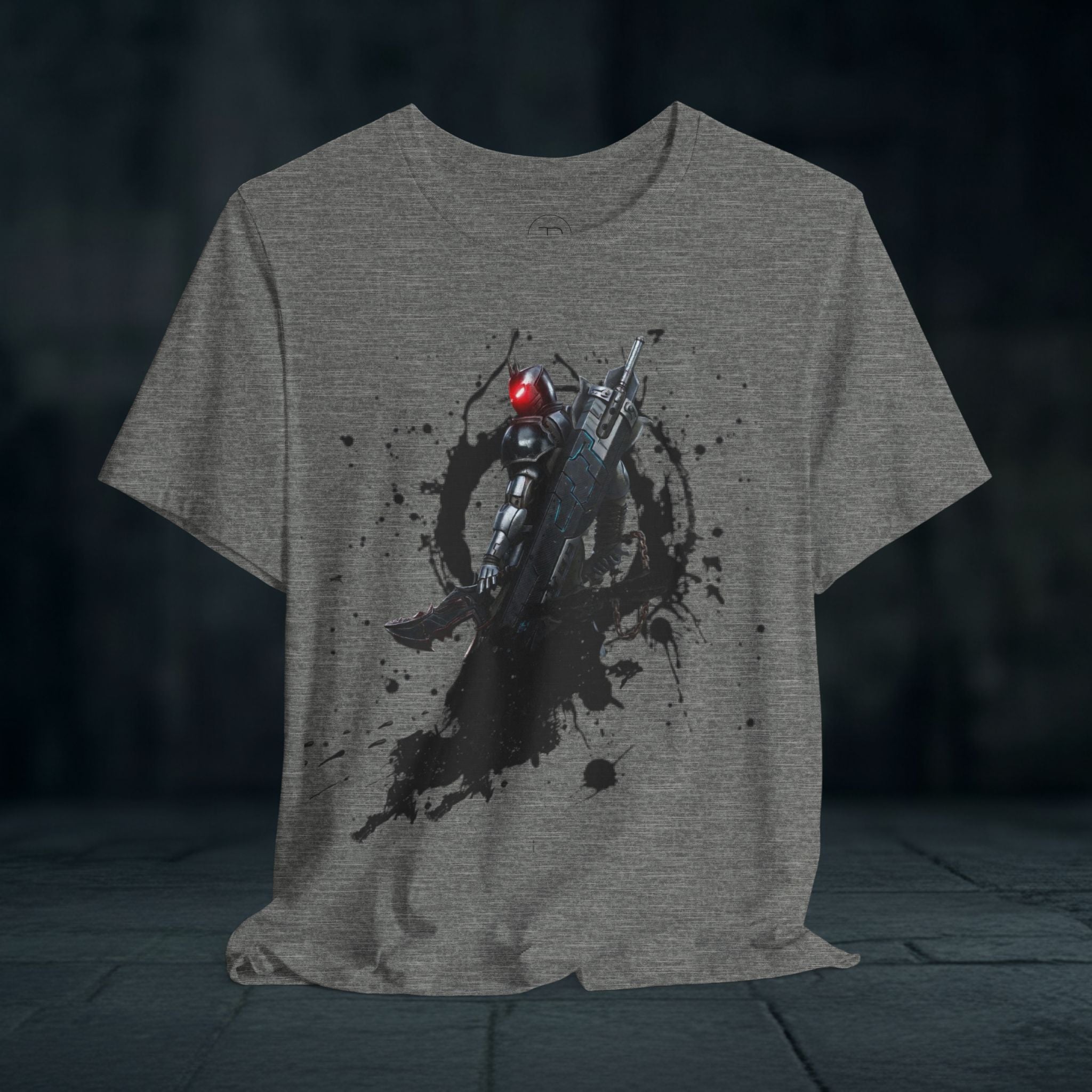 Splatter Noir Rifle Tee — Graphic Military Weapon Shirt