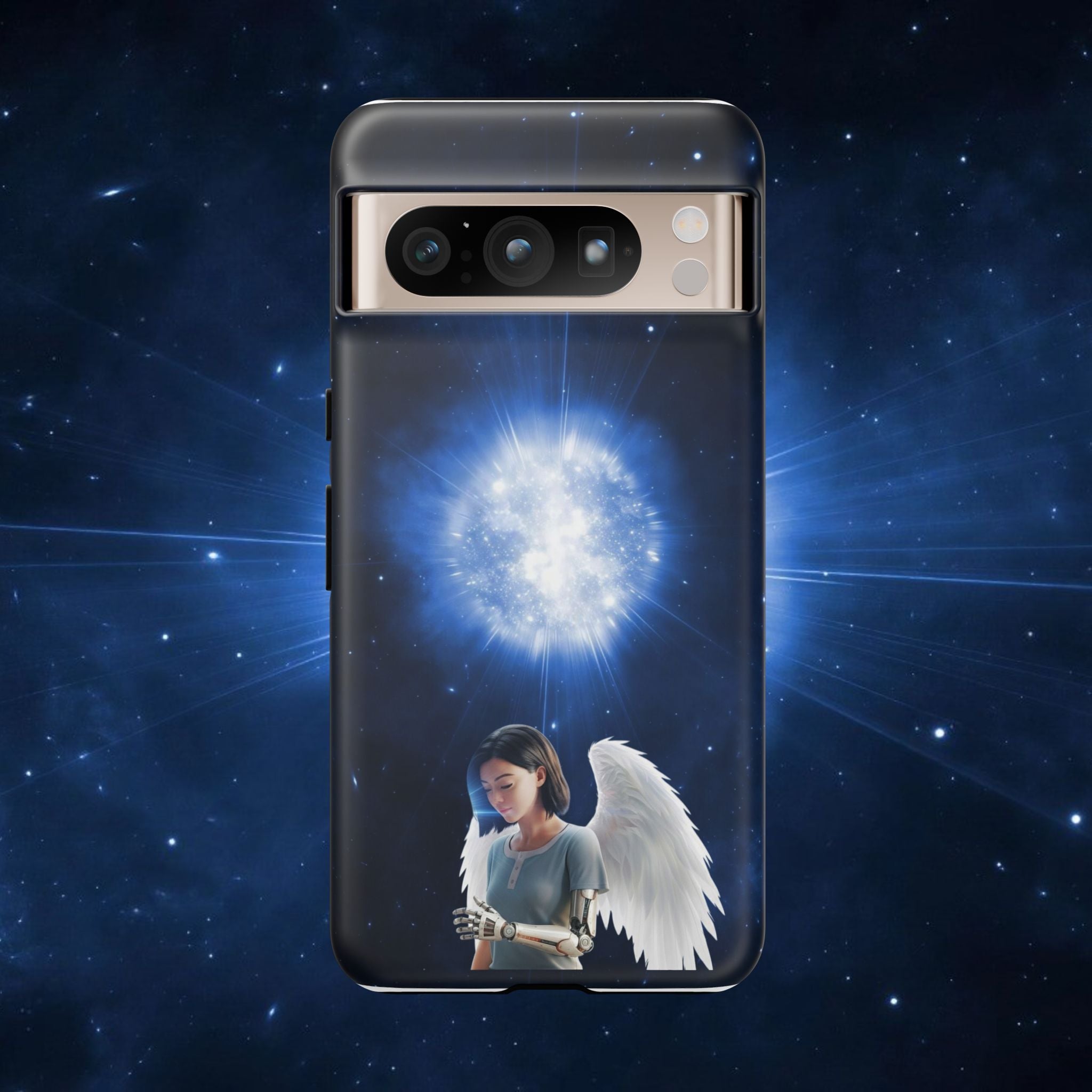 Angel Wings Galaxy Phone Case — Cosmic Light Protective Case ALITA BATTLE ANGEL