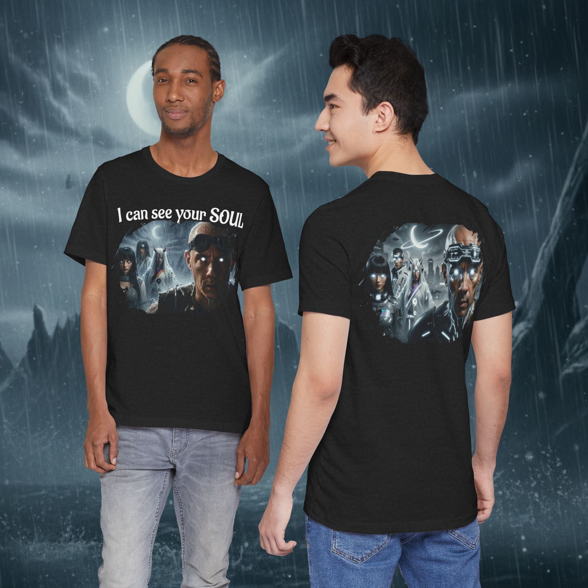 I Can See Your Soul T-Shirt — Gothic Horror Movie Graphic Tee - Byakugan Family and Riddick