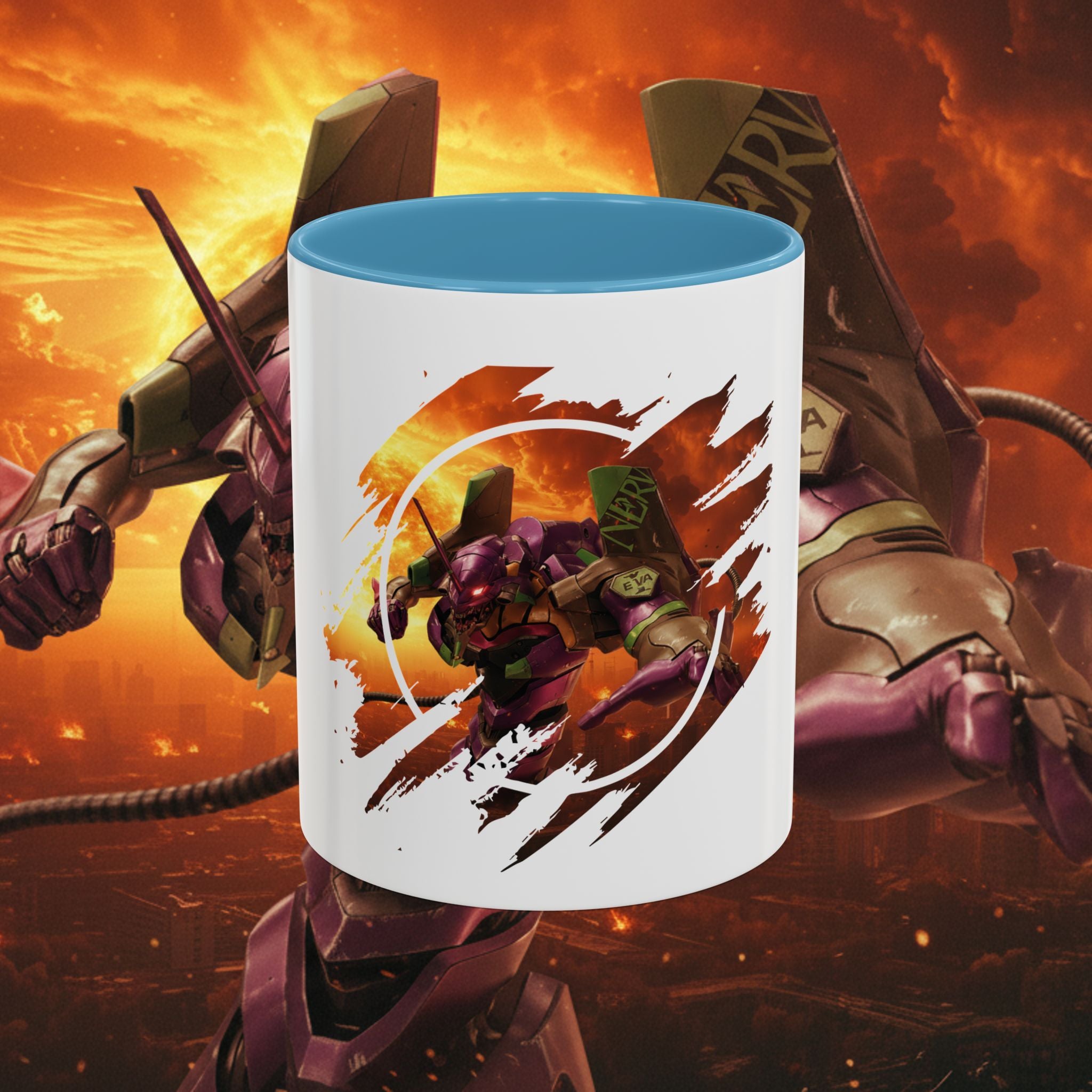 Evangelion Unit-01 Mecha Coffee Mug — Anime Pilot Accent Mug (11/15oz) - EVA 1 - Neon Genesis Evangelion