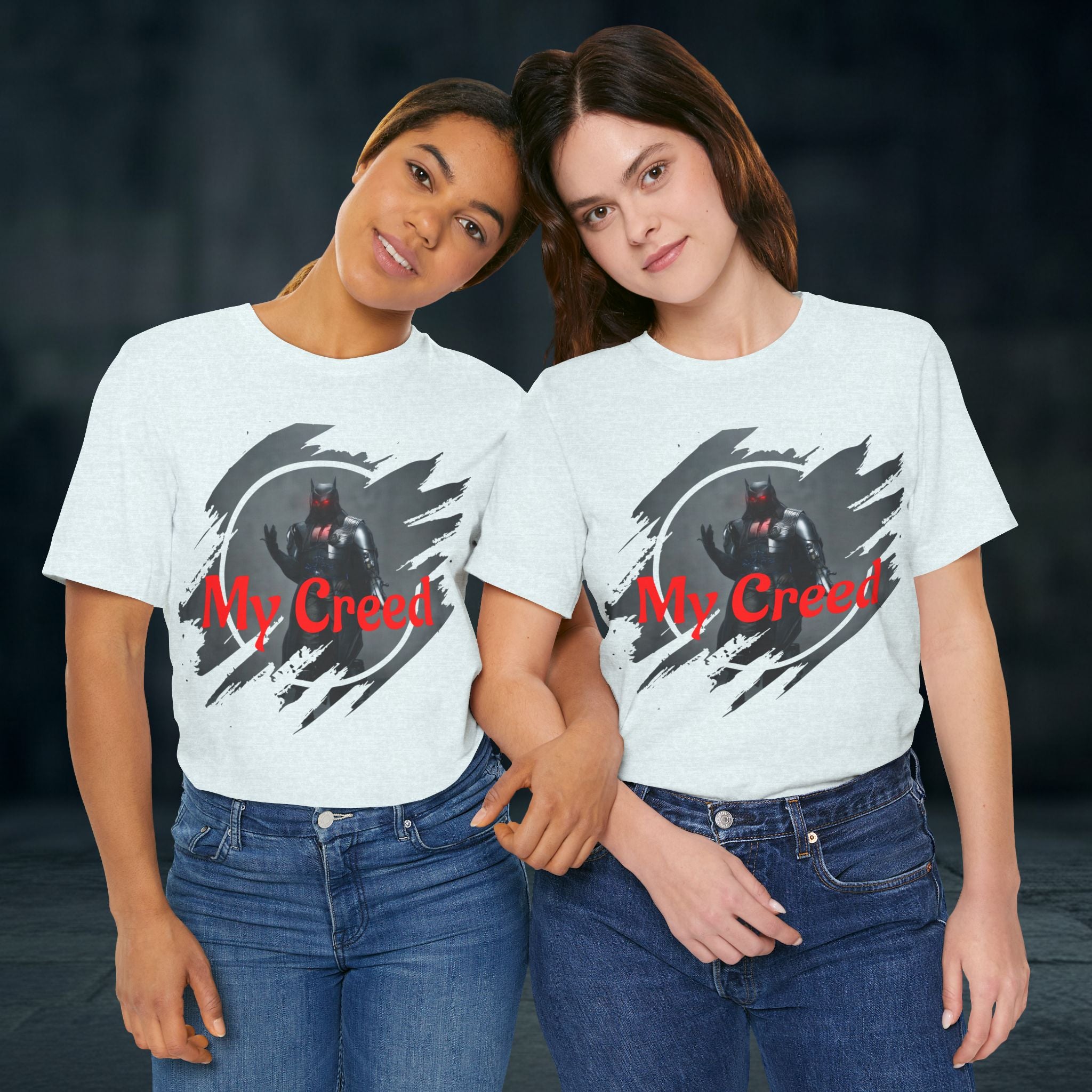 My Creed Graphic Tee — Dark Knight Sci‑Fi Illustration T‑Shirt