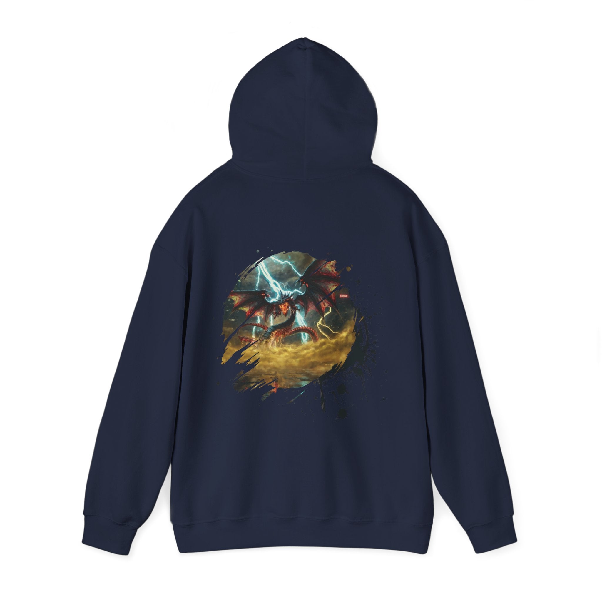 Hoodie — "God of the Heavens" Mythic Lightning Graphic Hoodie - slifer the sky dragon