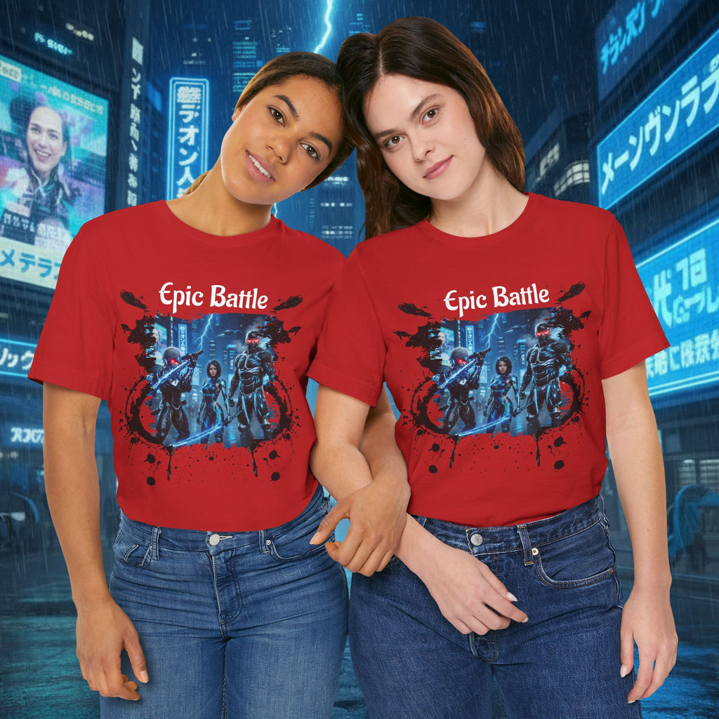 Epic Battle Tee — Sci‑Fi Gamer Graphic T-Shirt - Battle Suits
