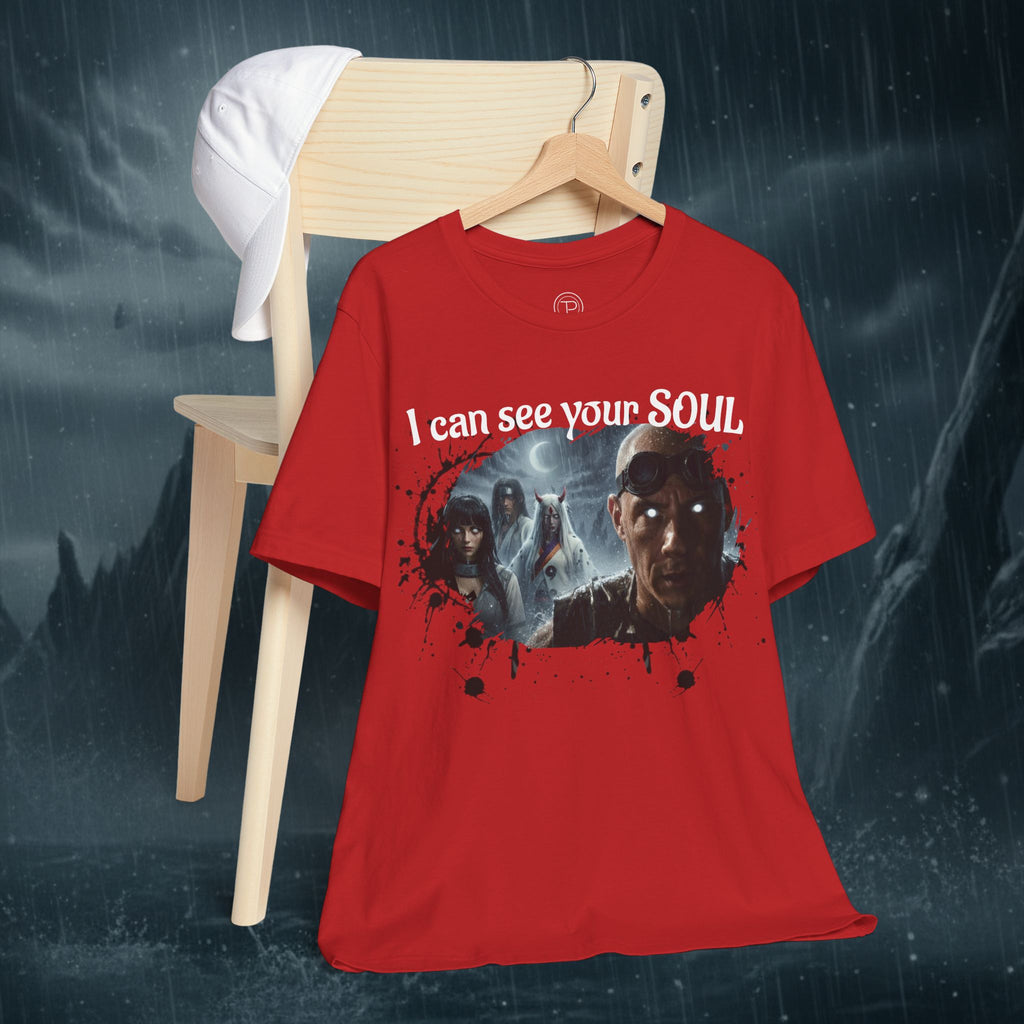 I Can See Your Soul T-Shirt — Gothic Horror Movie Graphic Tee - Byakugan Family and Riddick
