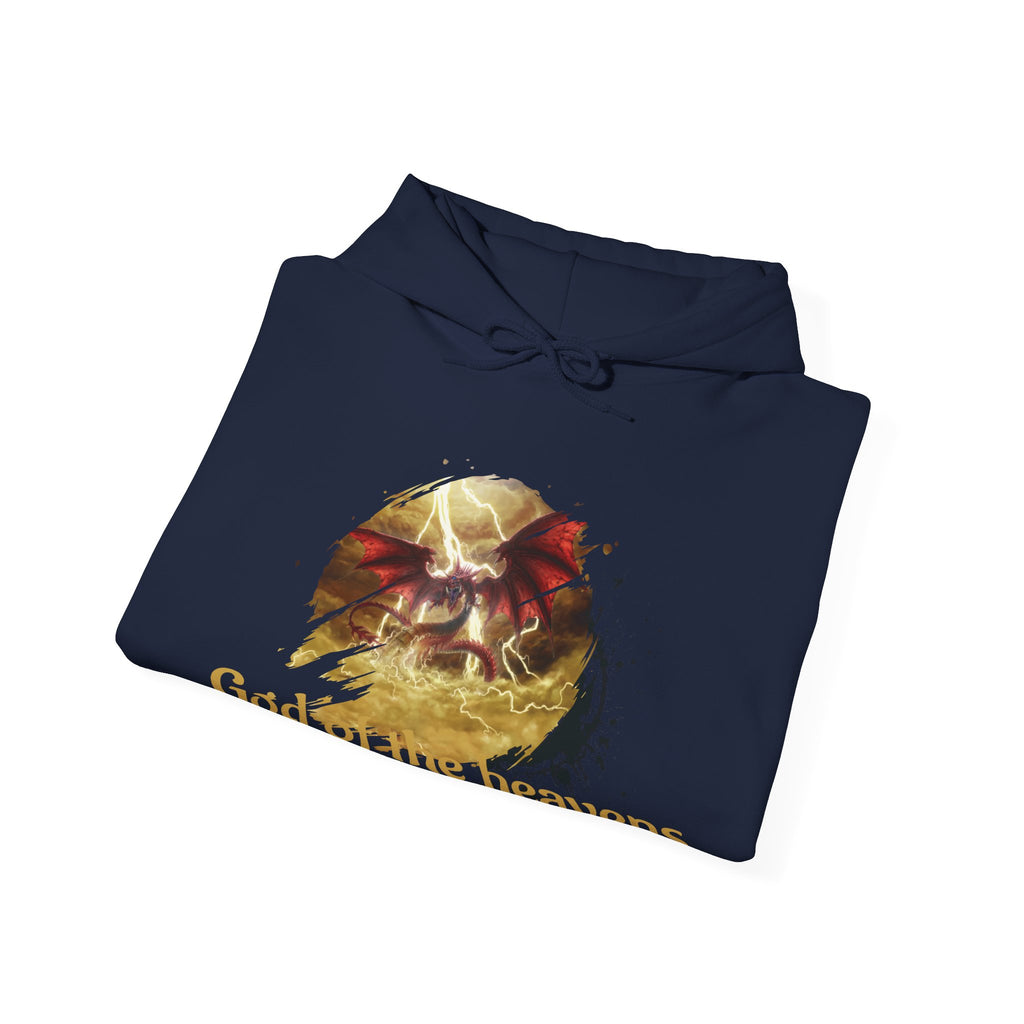 Hoodie — "God of the Heavens" Mythic Lightning Graphic Hoodie - slifer the sky dragon