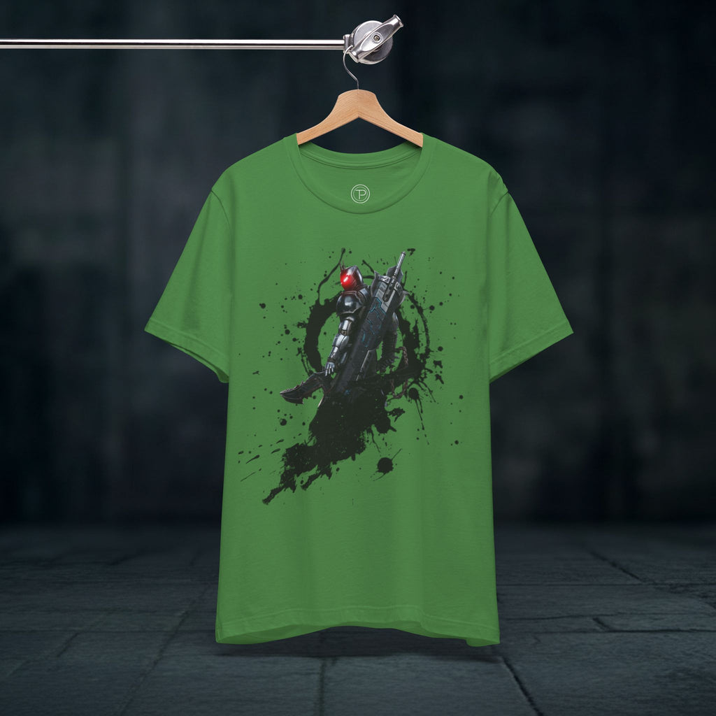 Splatter Noir Rifle Tee — Graphic Military Weapon Shirt