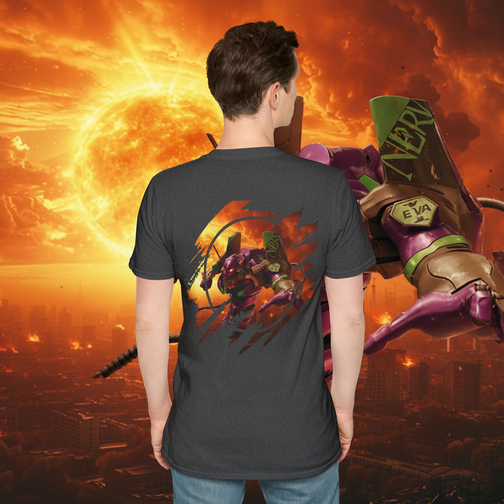 Only One Hit T-Shirt — Gamer Mech Battle Tee - EVA 1 - Neon Genesis Evangelion