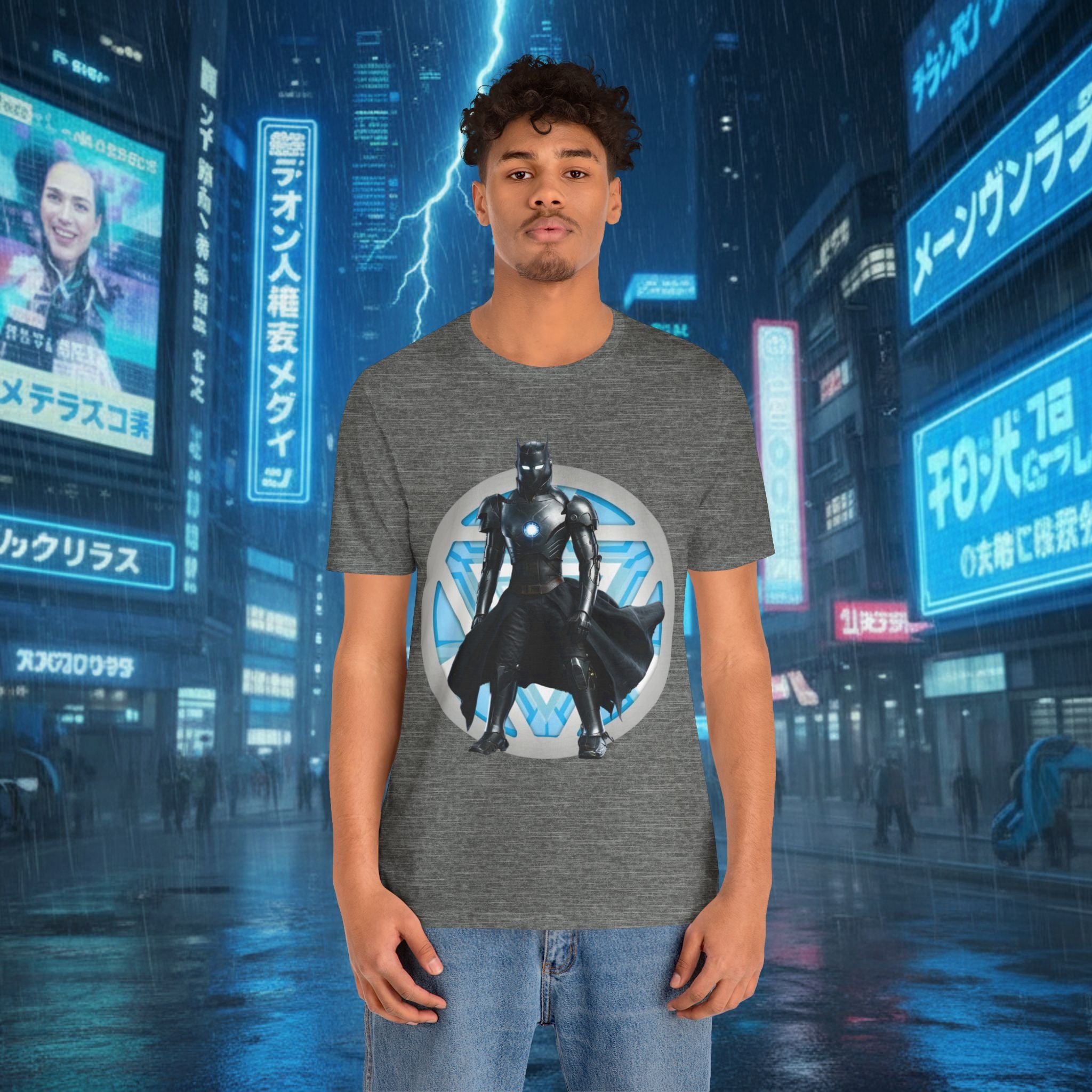 Batman Armor Graphic Tee – Futuristic Superhero T-Shirt - IRONMAN