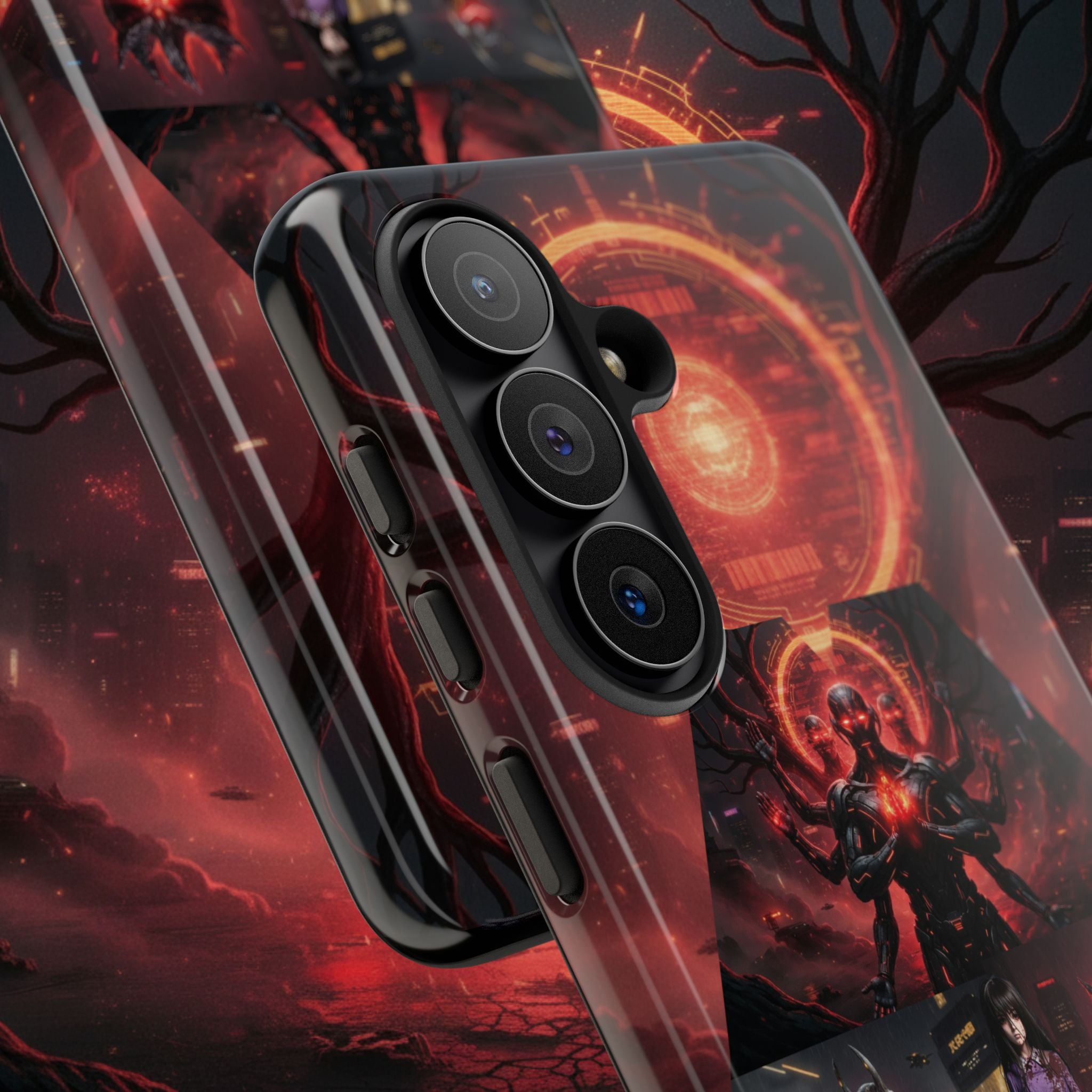 Demonic Guardians Phone Case — Red Occult Sigil Urban Fantasy iPhone Cover