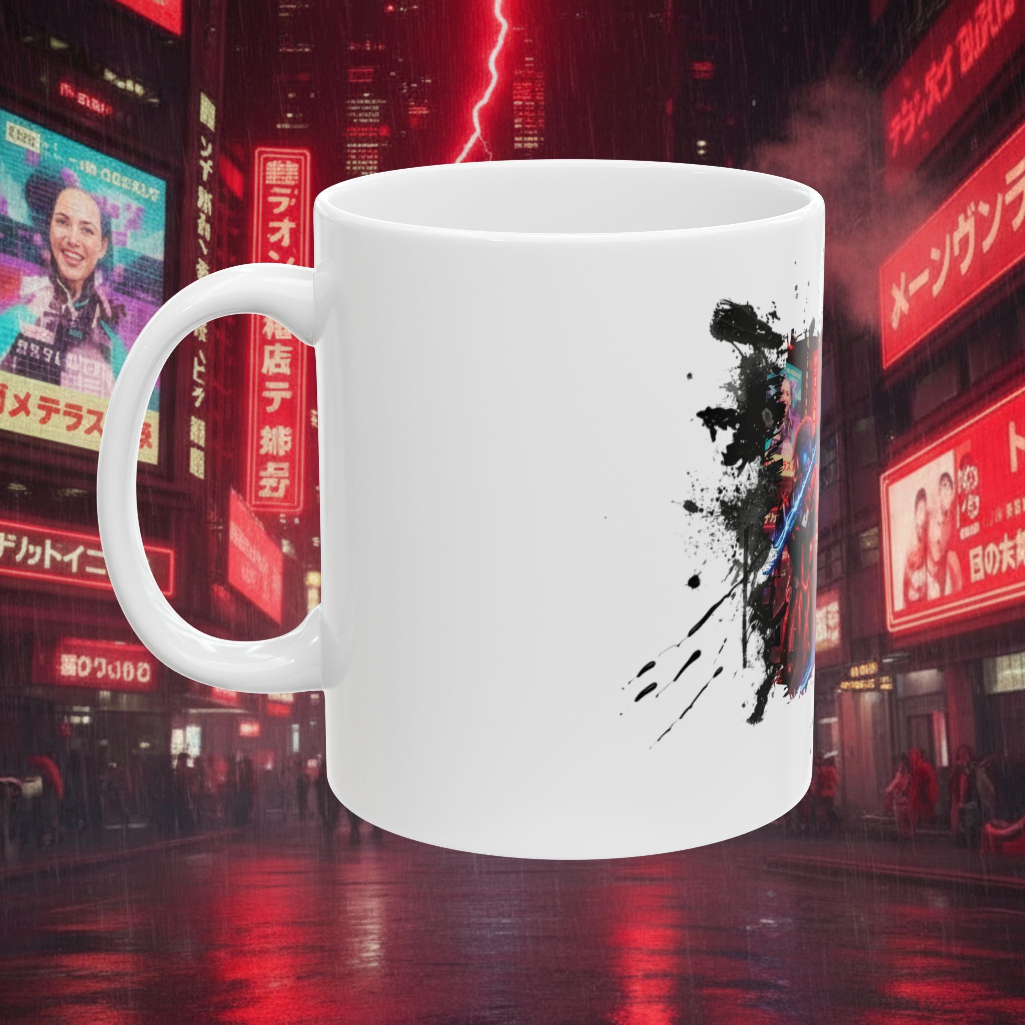 Cyberpunk Heroes Ceramic Mug — Futuristic Neon Sci‑Fi Character Art (11oz/15oz) - Battle Suits