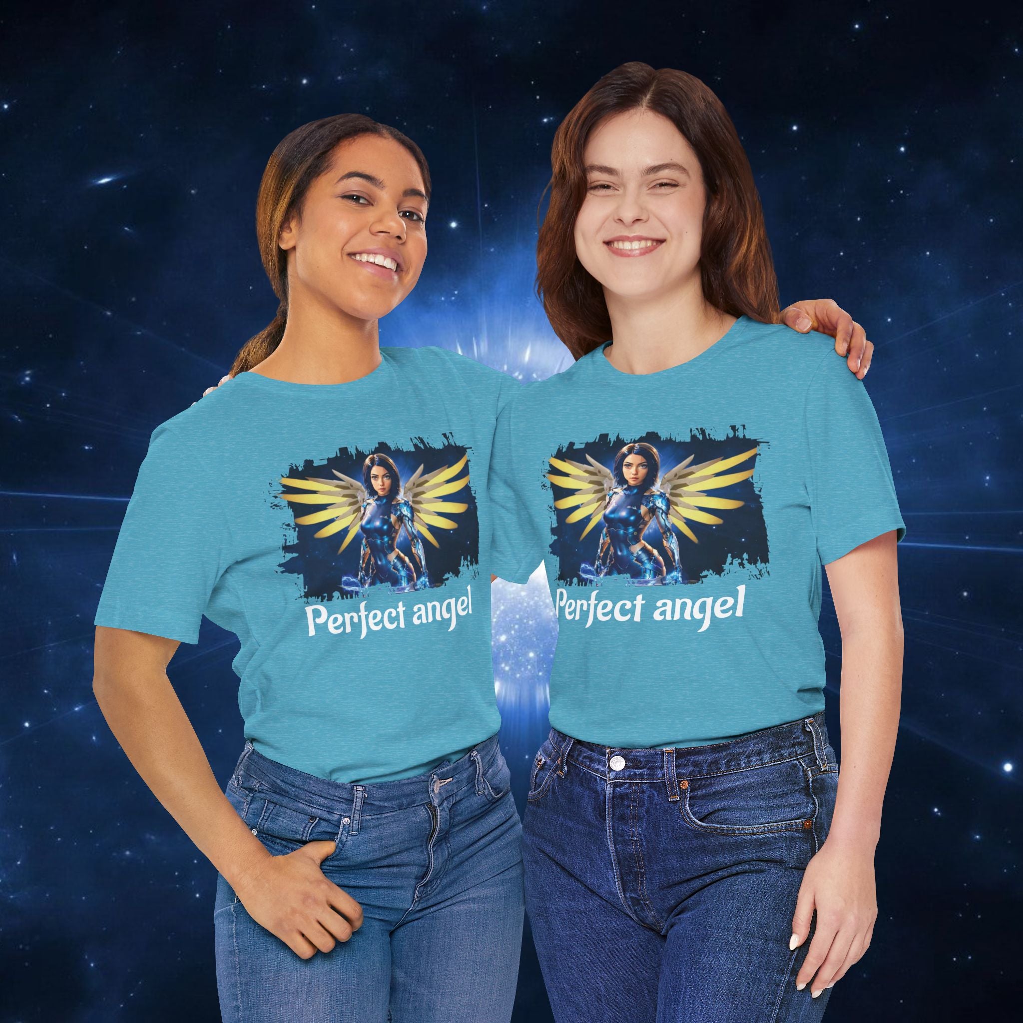 Angel Warrior Tee — "Perfect Angel" Fantasy Wings Graphic T-Shirt - alita battle angel