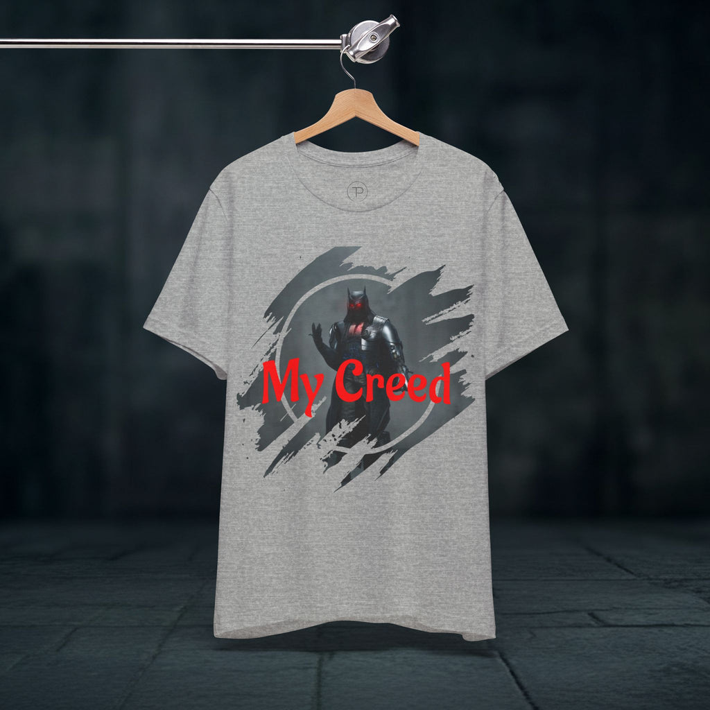 My Creed Graphic Tee — Dark Knight Sci‑Fi Illustration T‑Shirt