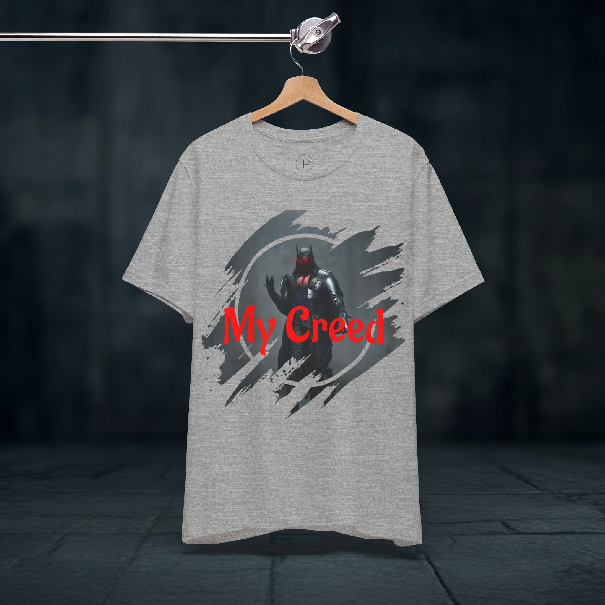 My Creed Graphic Tee — Dark Knight Sci‑Fi Illustration T‑Shirt
