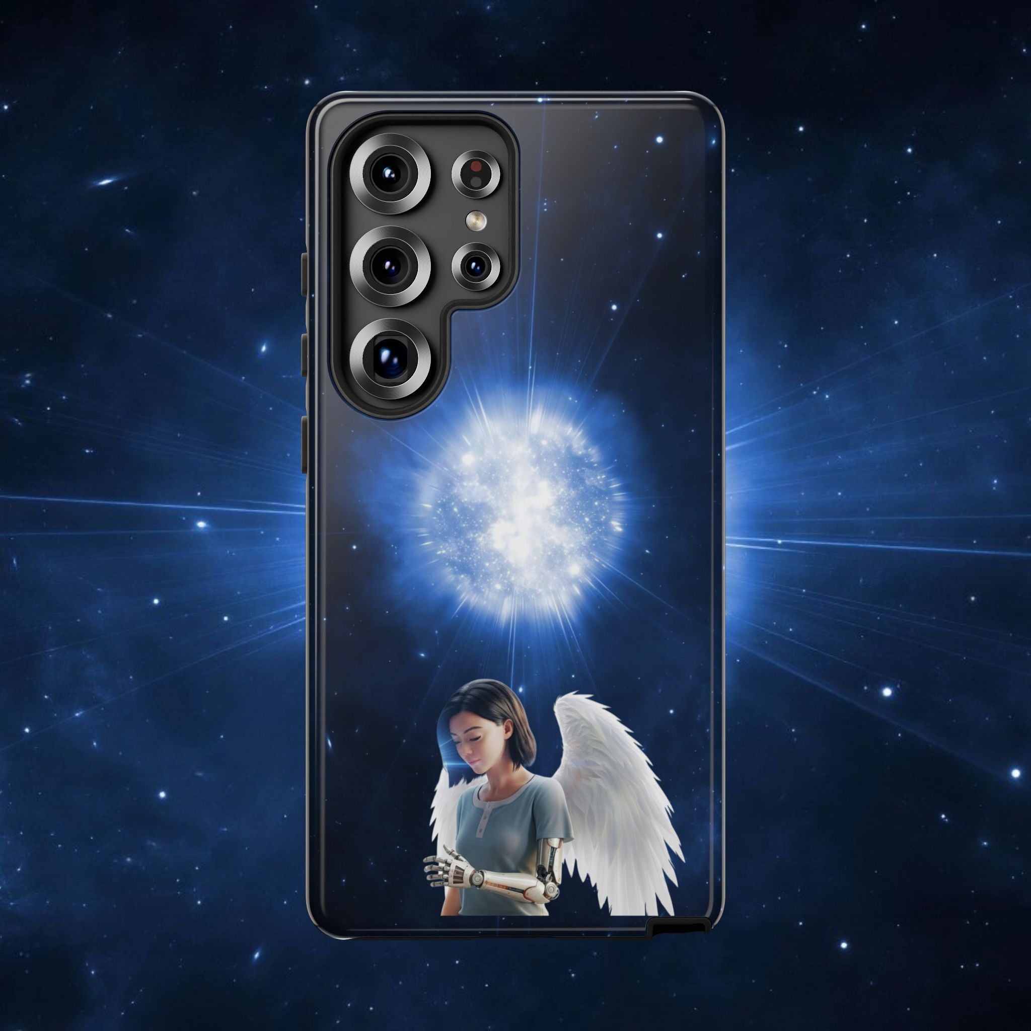 Angel Wings Galaxy Phone Case — Cosmic Light Protective Case ALITA BATTLE ANGEL