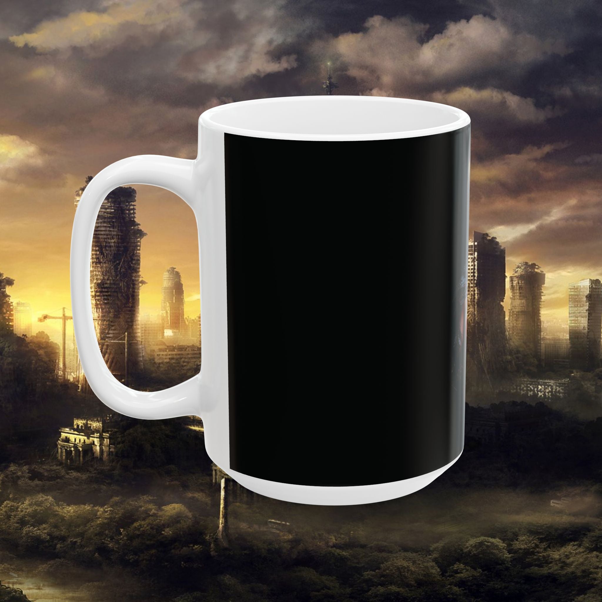 Fantasy Sorceress Ceramic Mug — Dark Magic & Flame Illustration (11oz, 15oz) - Alexia Ashford